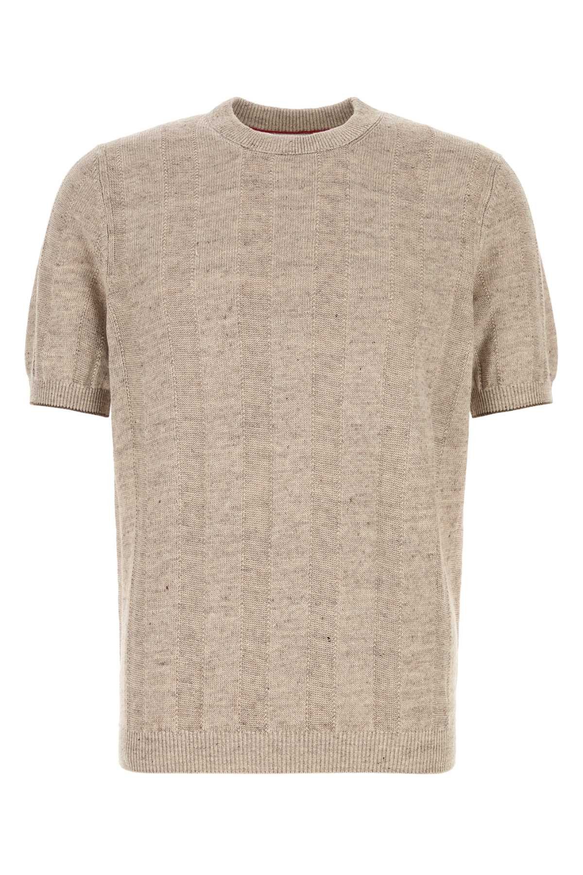 Brunello Cucinelli Sand Knit T-Shirt Size US XL / EU 56 / 4 - 1 Thumbnail