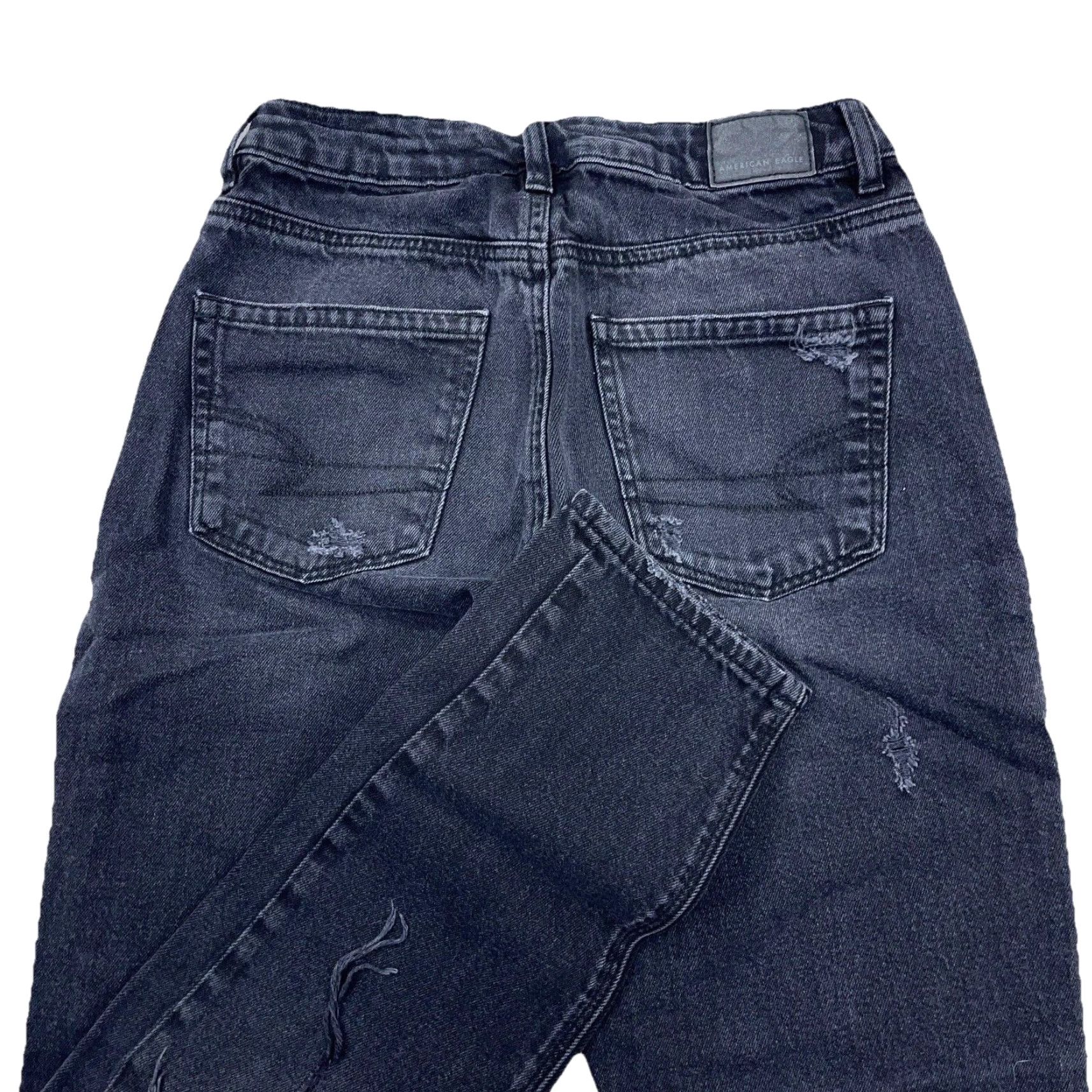 American Eagle Outfitters American Eagle Outfitters Jeans Women 2 Black Mom Jean High Rise Denim Distressed Baggy 80s 90s Retro Rockabilly Modern Womens Size 26" / US 2 / IT 38 - 3 Thumbnail