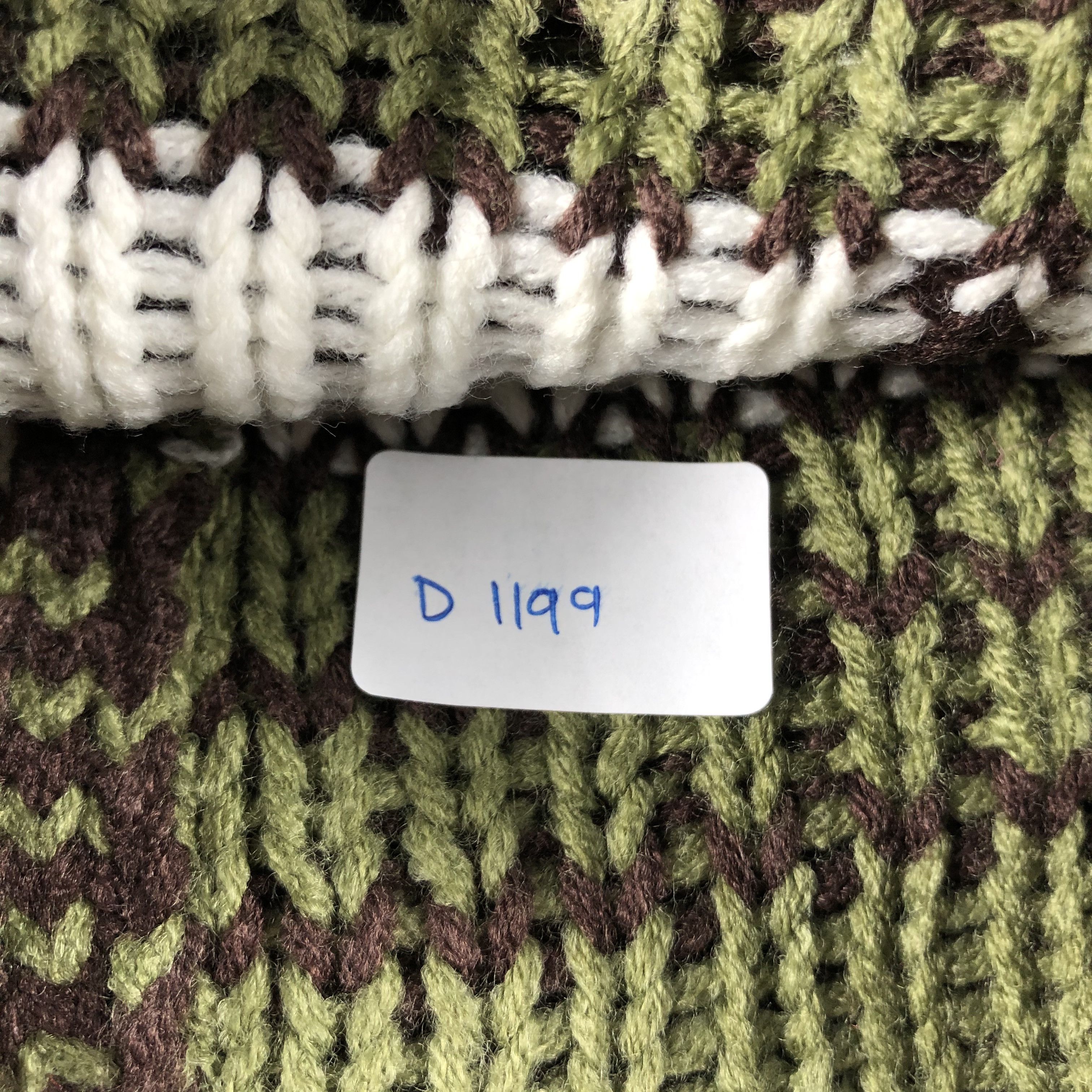 Vintage Fair Isle Slouchy PomPom Beanie Snow Hat Snow Cap -D1199 Size ONE SIZE - 5 Thumbnail