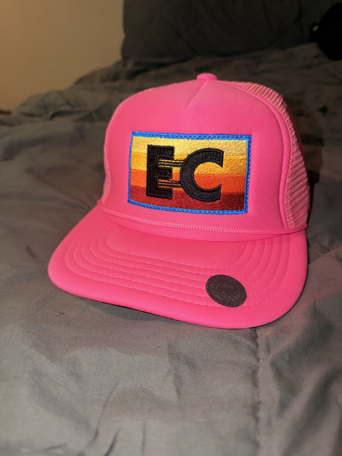 Other Neon Pink Electric Family "EC" Trucker Hat Size ONE SIZE - 2 Thumbnail