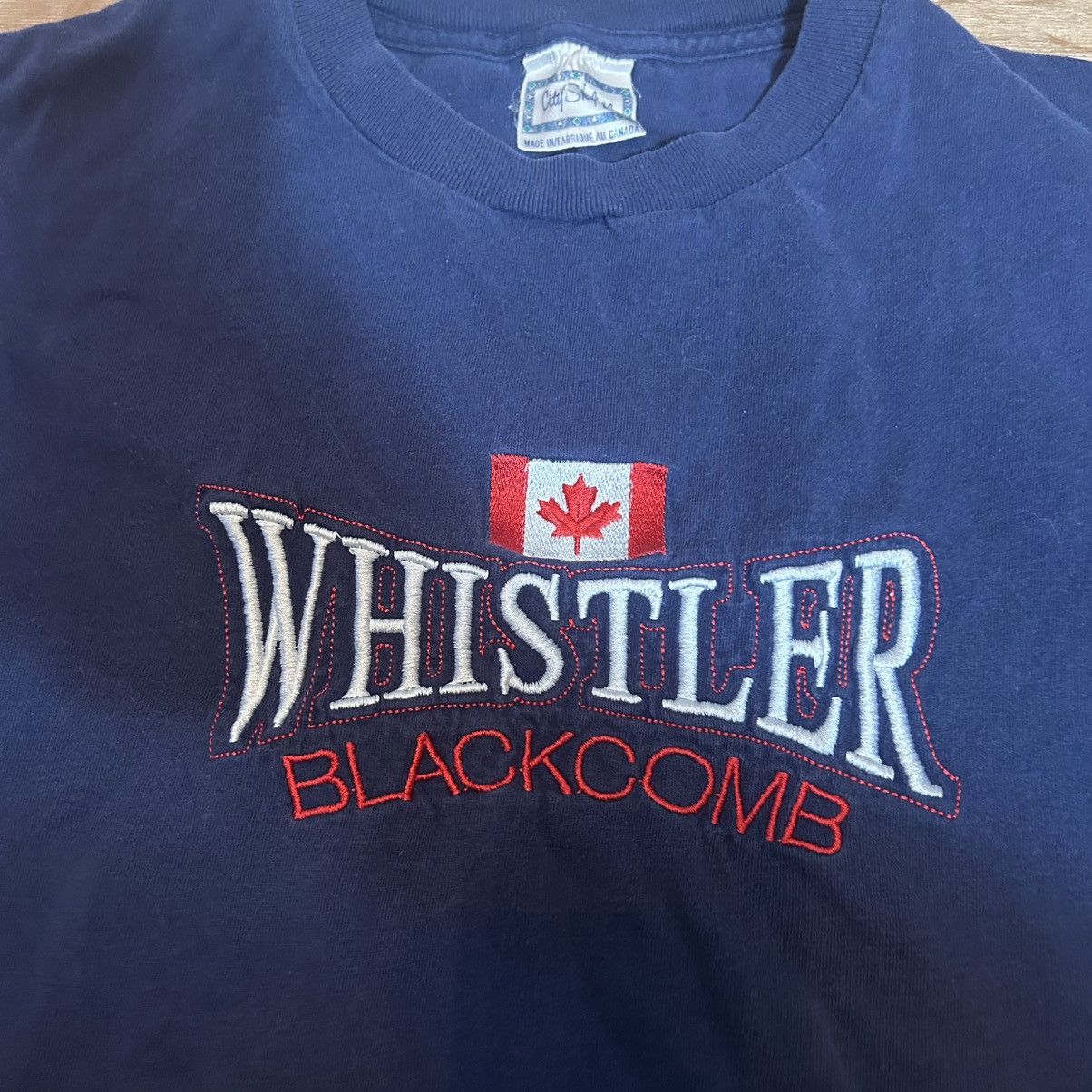 Vintage 1990s Whistler Blackcomb Embroidered T Shirt Size US L / EU 52-54 / 3 - 3 Thumbnail