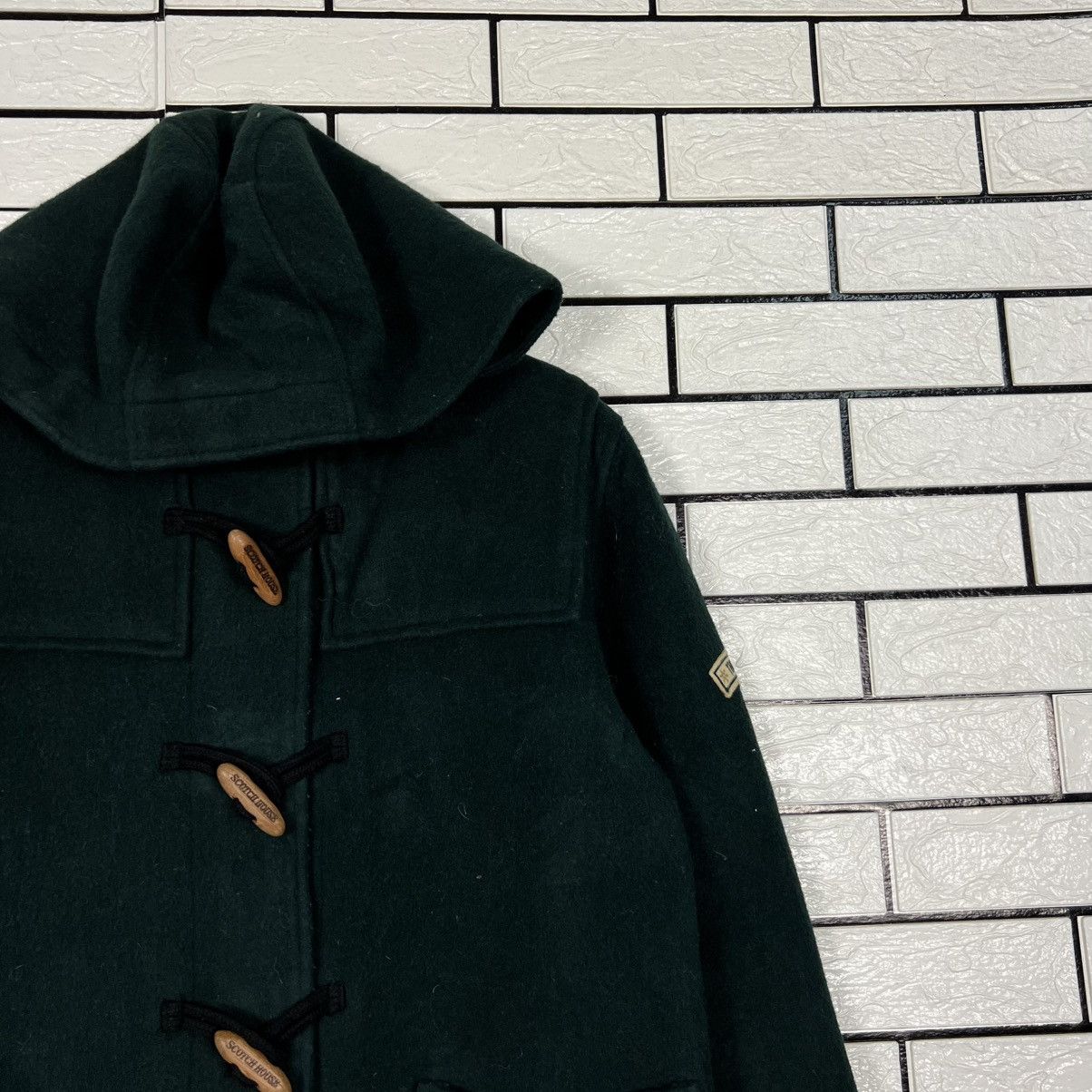 Vintage THE SCOTCH HOUSE Green Hooded Duffle Coat #4140-C189 Size US L / EU 52-54 / 3 - 4 Thumbnail