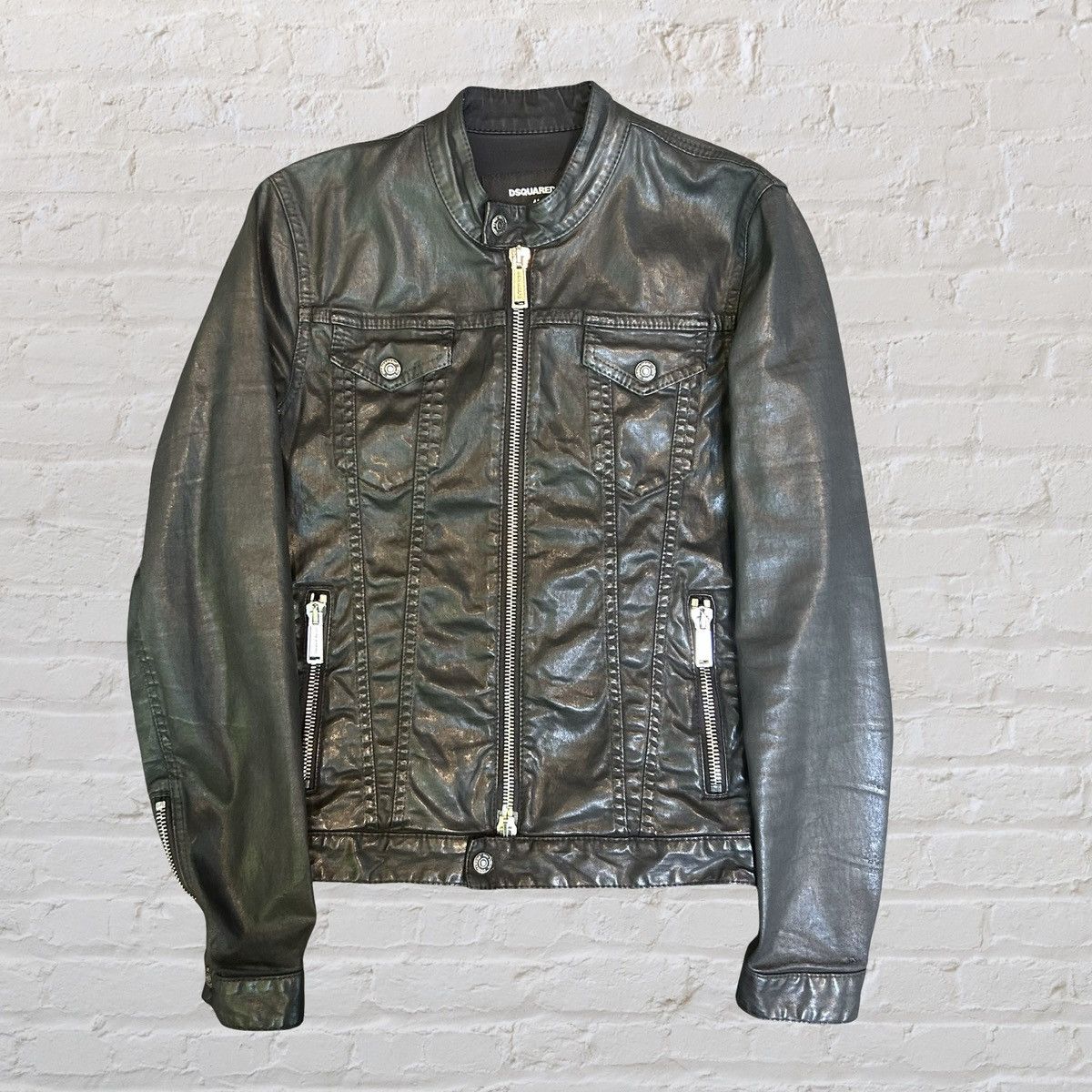 Dsquared2 DSQUARED2 Wax Coated Zip-Up Jacket 44 Size US S / EU 44-46 / 1 - 5 Thumbnail