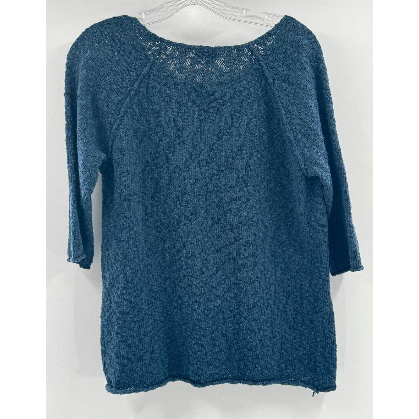 J. Jill J. Jill Petite Small Blue 3/4 Sleeve Sweater Classic Cabin Size S / US 4 / IT 40 - 7 Thumbnail