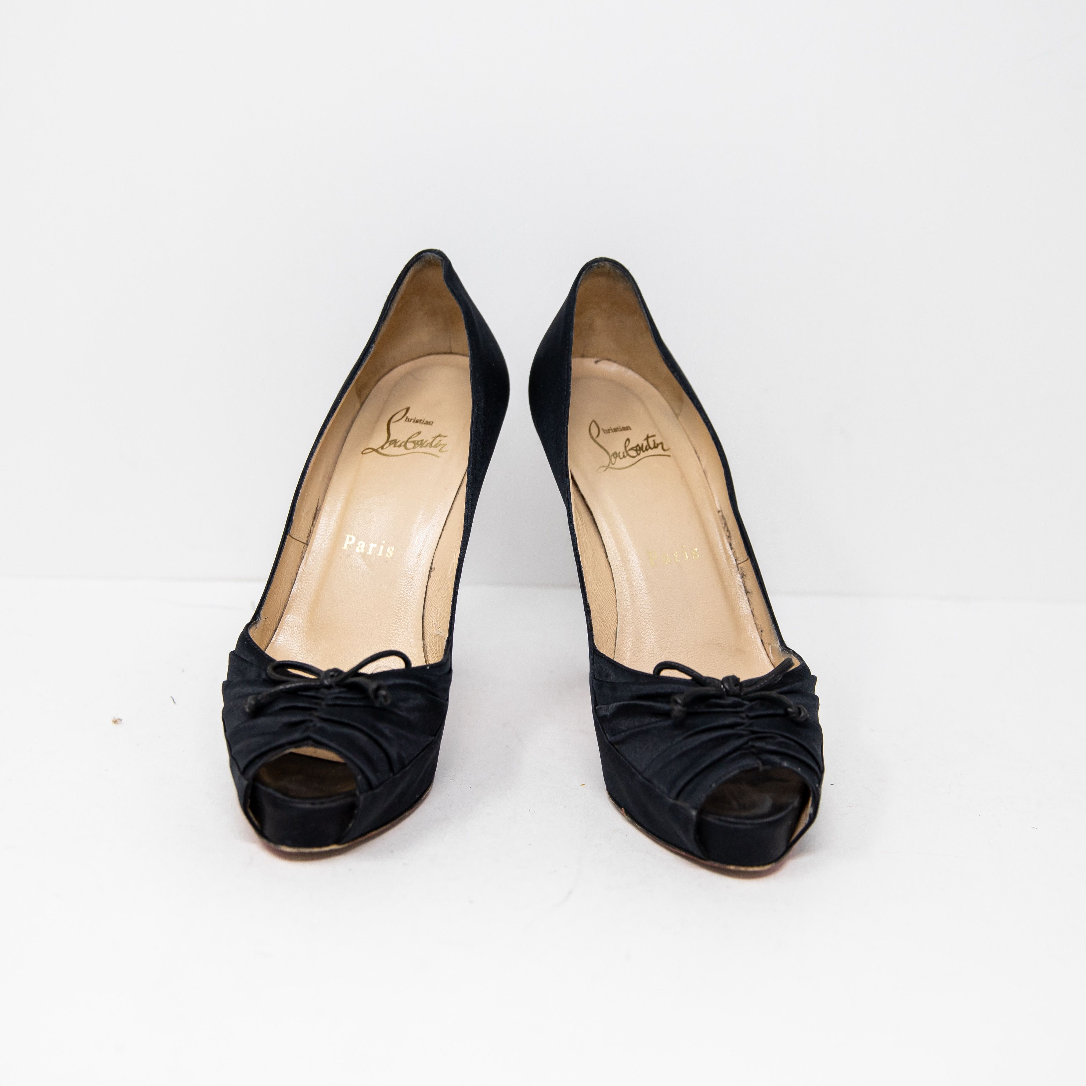 Christian Louboutin Christian Louboutin Very Pli 2 Silk Satin Ruched Size US 6 / IT 36 - 2 Thumbnail