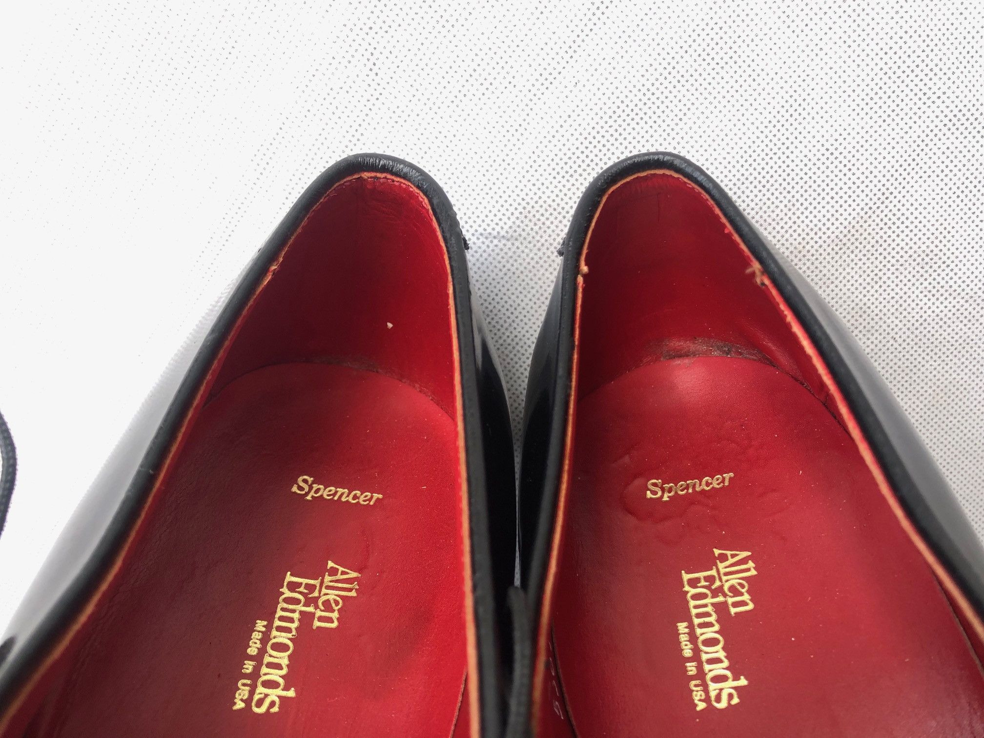 Sz 15 B Mens Allen Edmonds Spencer Black Patent Leather Tuxedo Formal Shoes Allen Edmonds \ main image 2