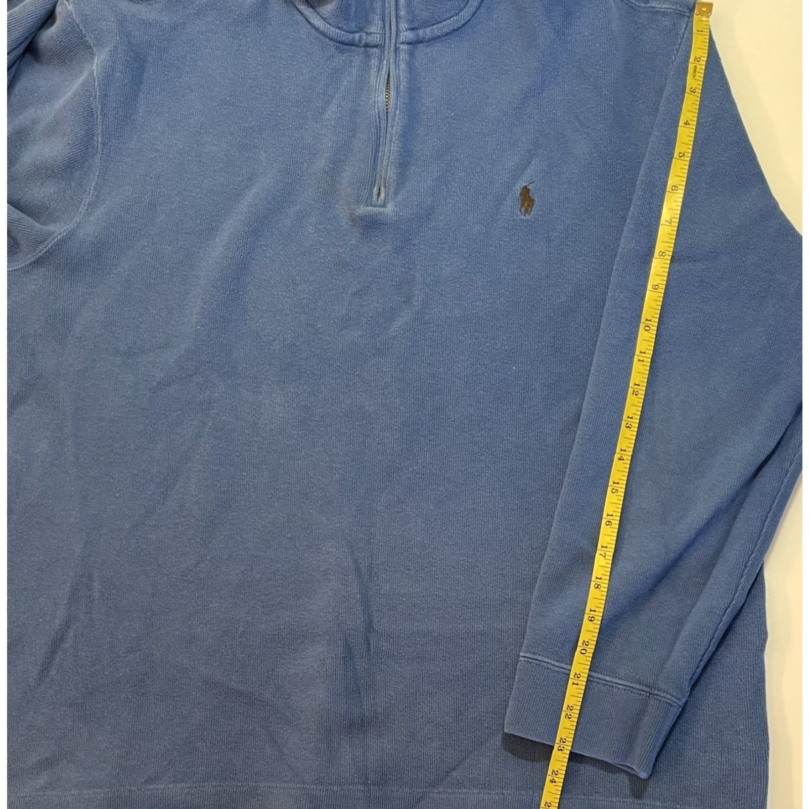 Polo Ralph Lauren VINTAGE Polo Ralph Lauren Mens 1/4 Zip Pullover Sweater XXL Golf Sweatshirt Light Blue Size US XXL / EU 58 / 5 - 7 Thumbnail