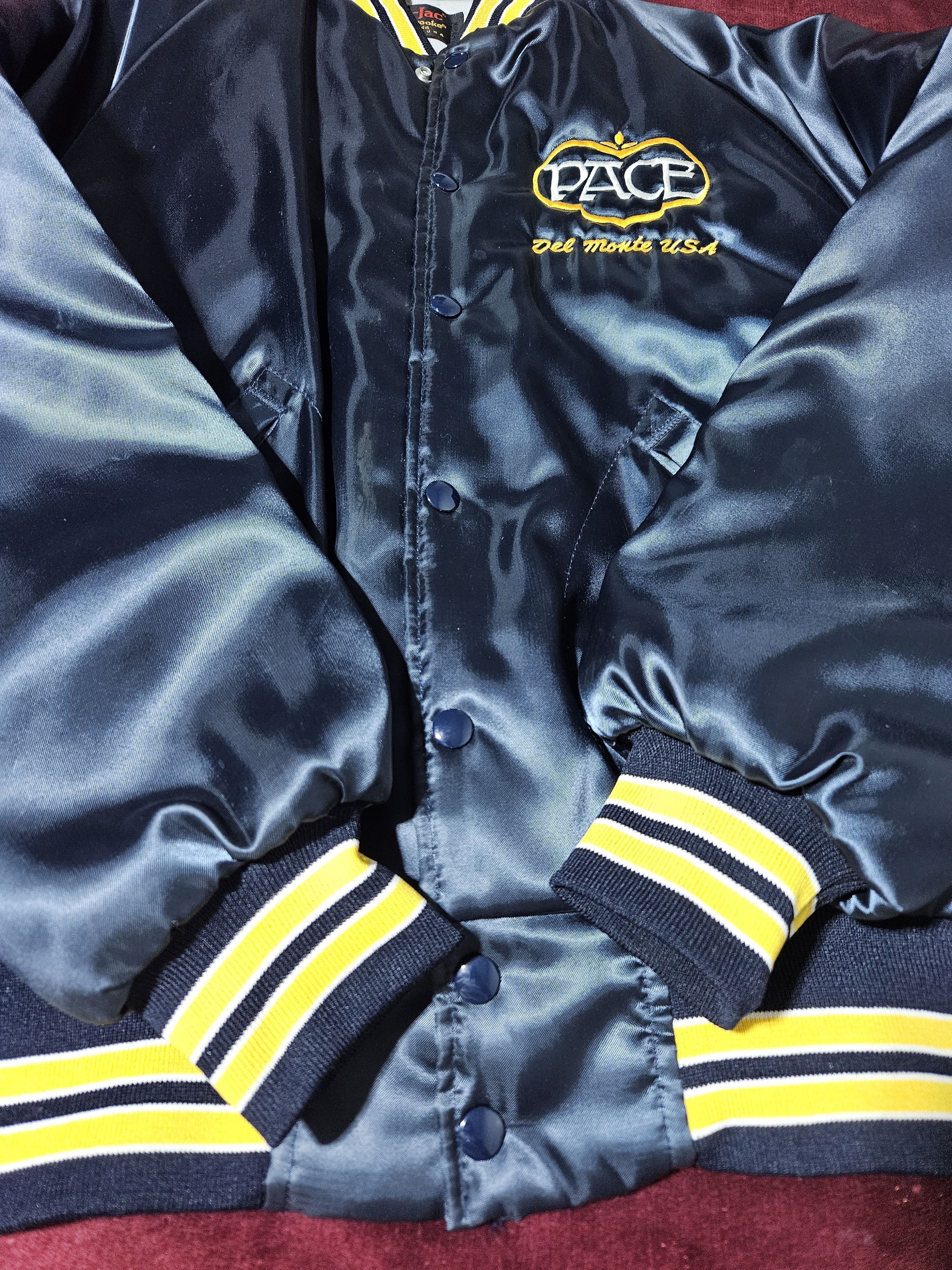 Dunbrooke 90s Pla-Jac Dunbrook DEL Monte PACE Satin Bomber Sz L Jacket Size US L / EU 52-54 / 3 - 2 Thumbnail