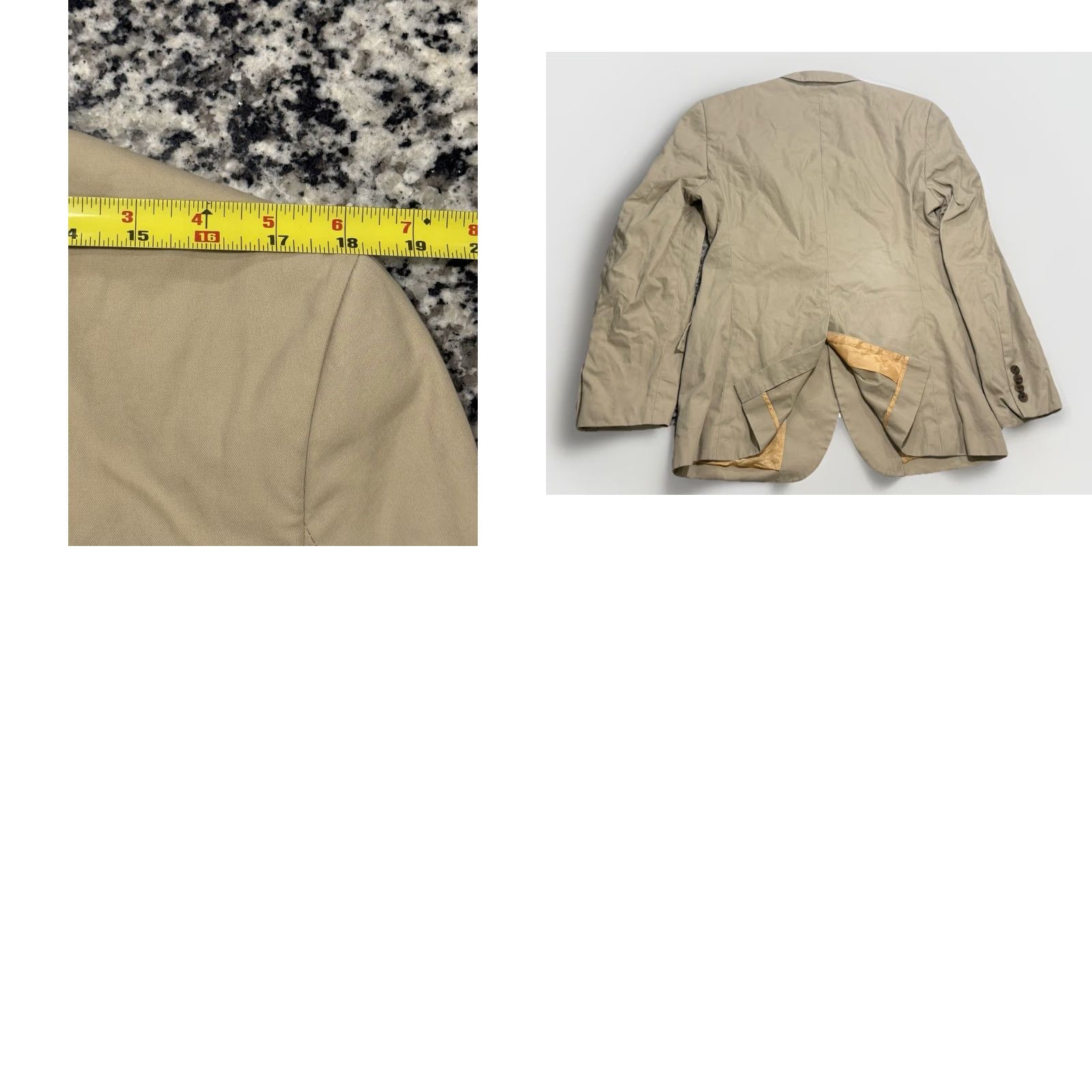 J.Crew J.CREW Blazer Adult 40R Beige Cotton Slim Notch Lapel Double-Vented Mens Size 40R - 8 Thumbnail