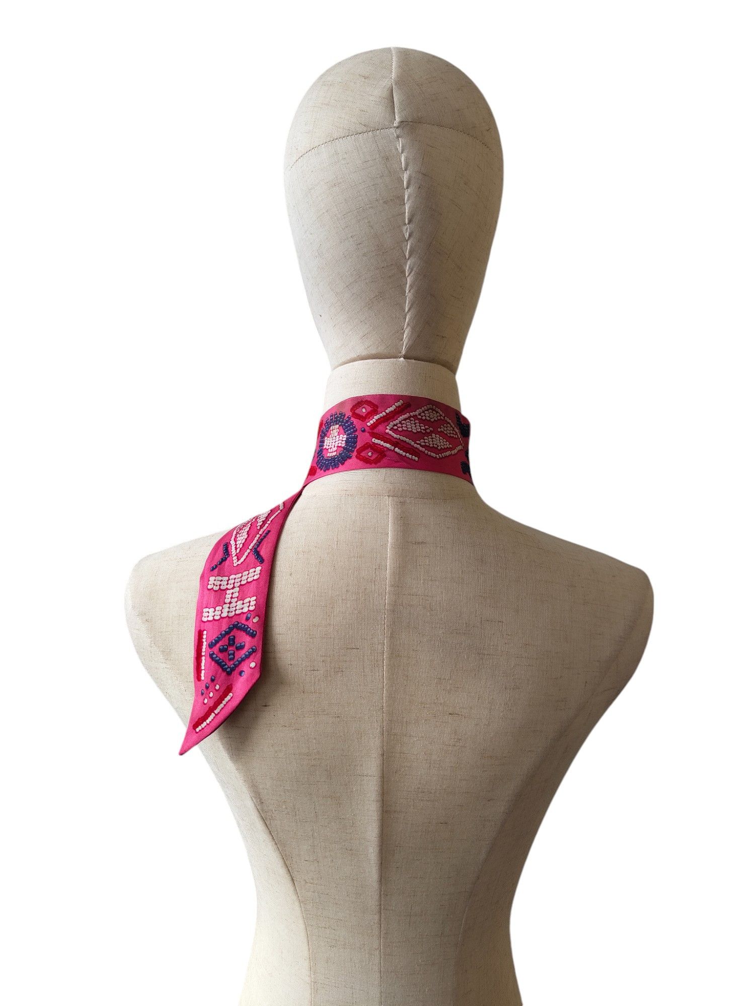 Hermes Dark Pink Twilly Scarf Size ONE SIZE - 2 Thumbnail