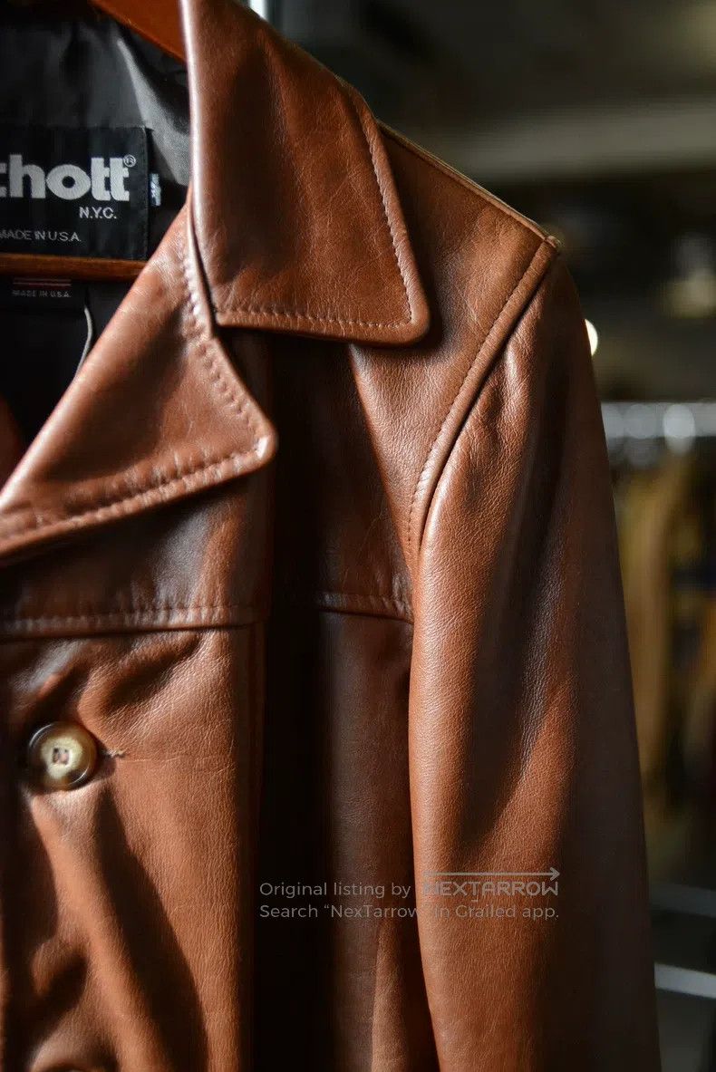 Schott Schott Cowhide midi leather jacket Size US XS / EU 42 / 0 - 3 Thumbnail