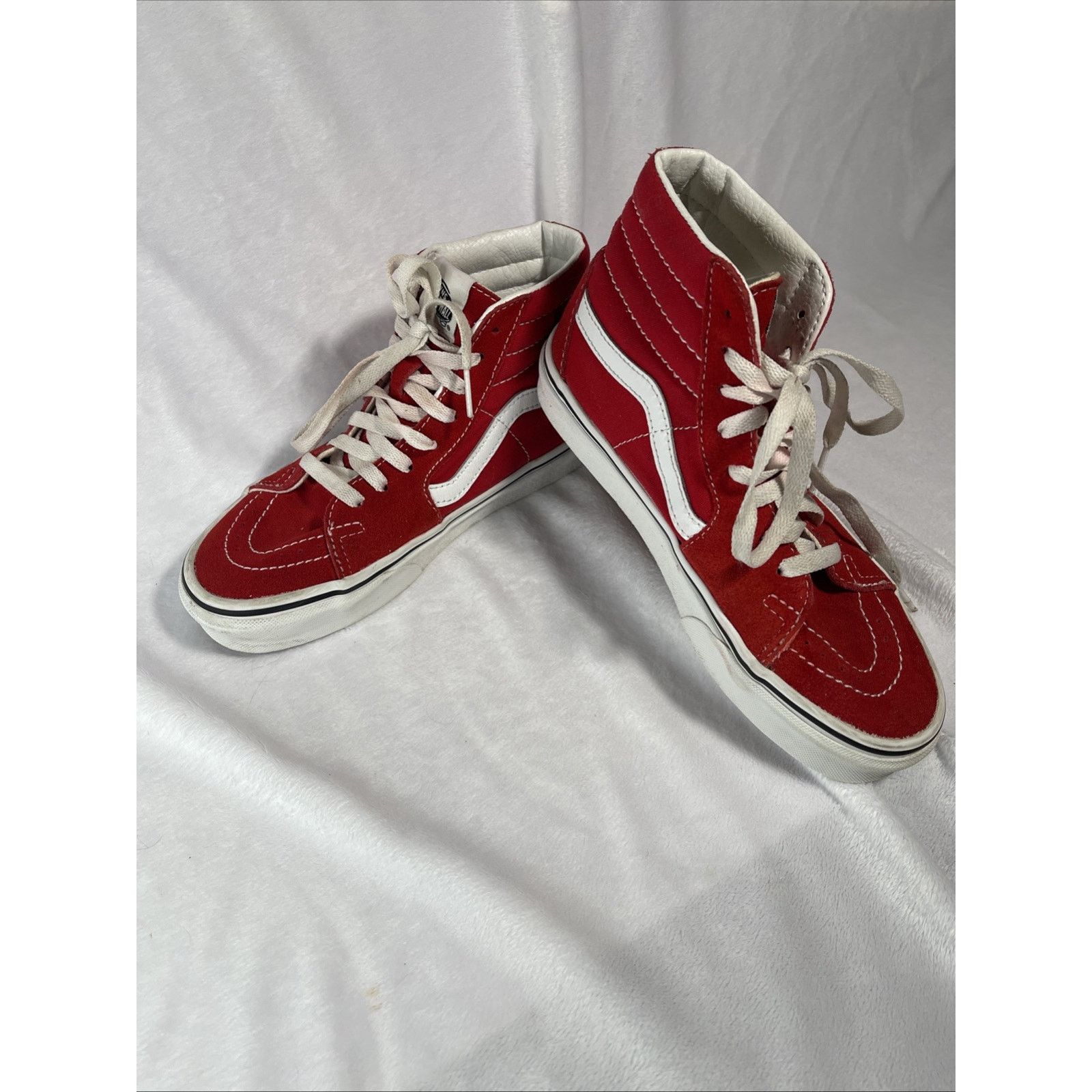 Vans VANS Sk8 Hi-Top Sneaker Red & White - Women’s Sz 6.5 - NICE! Size US 6.5 / EU 39-40 - 1 Thumbnail