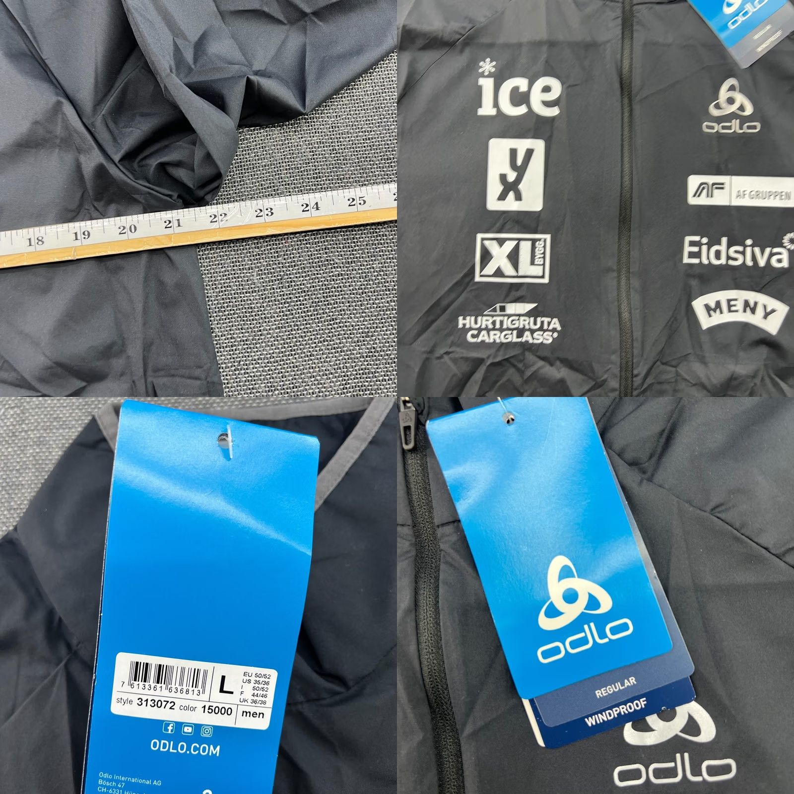 Odlo ODLO Jacket Mens Large Full Zip Cross Country Ski XC Gray Tem Ice Windproof Windbreaker Shirt Mens Size US L / EU 52-54 / 3 - 8 Thumbnail