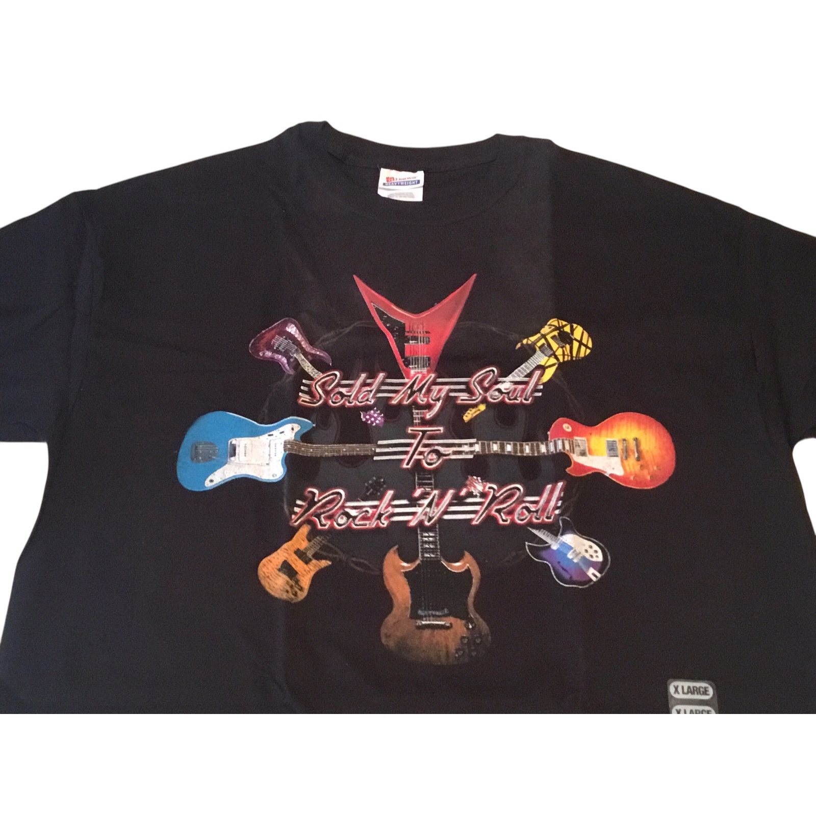 Hanes T-Shirt Guitars Sold My Soul to Rock N Roll XL NWOT Size US XL / EU 56 / 4 - 3 Thumbnail