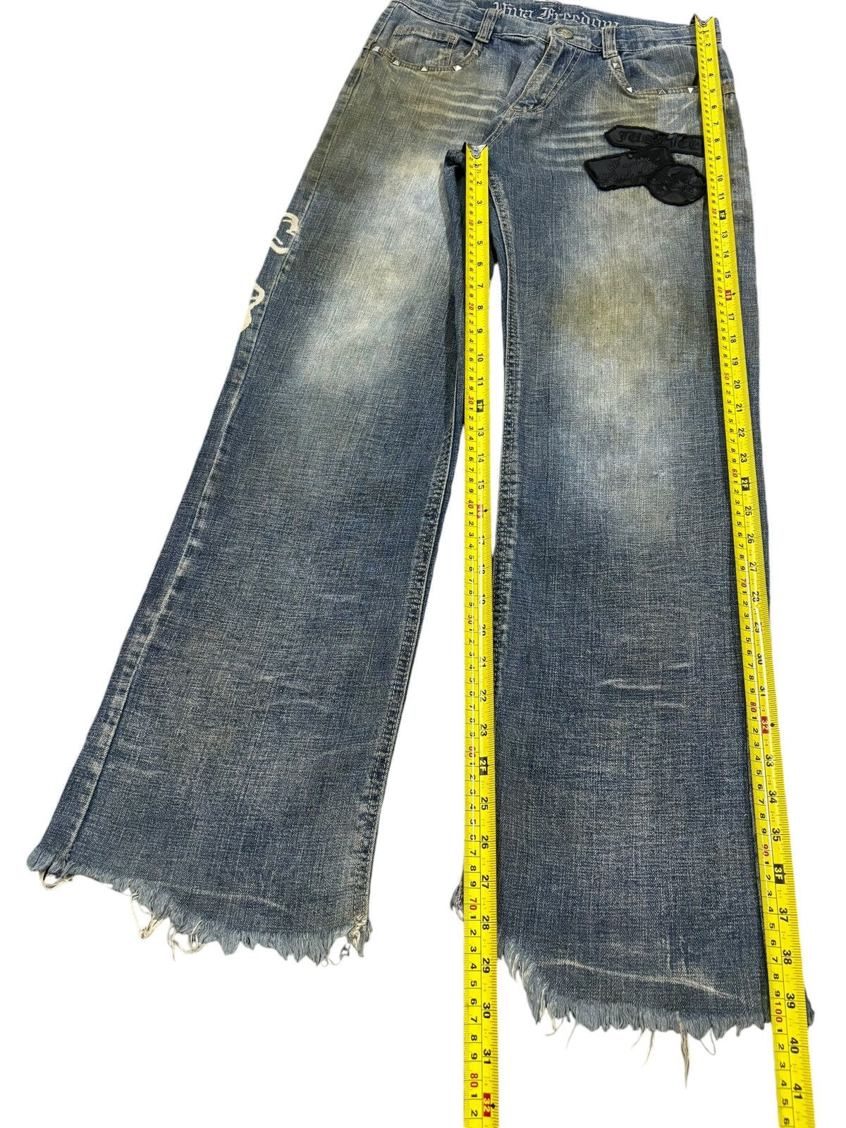 Seditionaries Vintage Japanese Brand Rusty Mud Wash Skull Punk Style Jeans Size US 30 / EU 46 - 17 Thumbnail