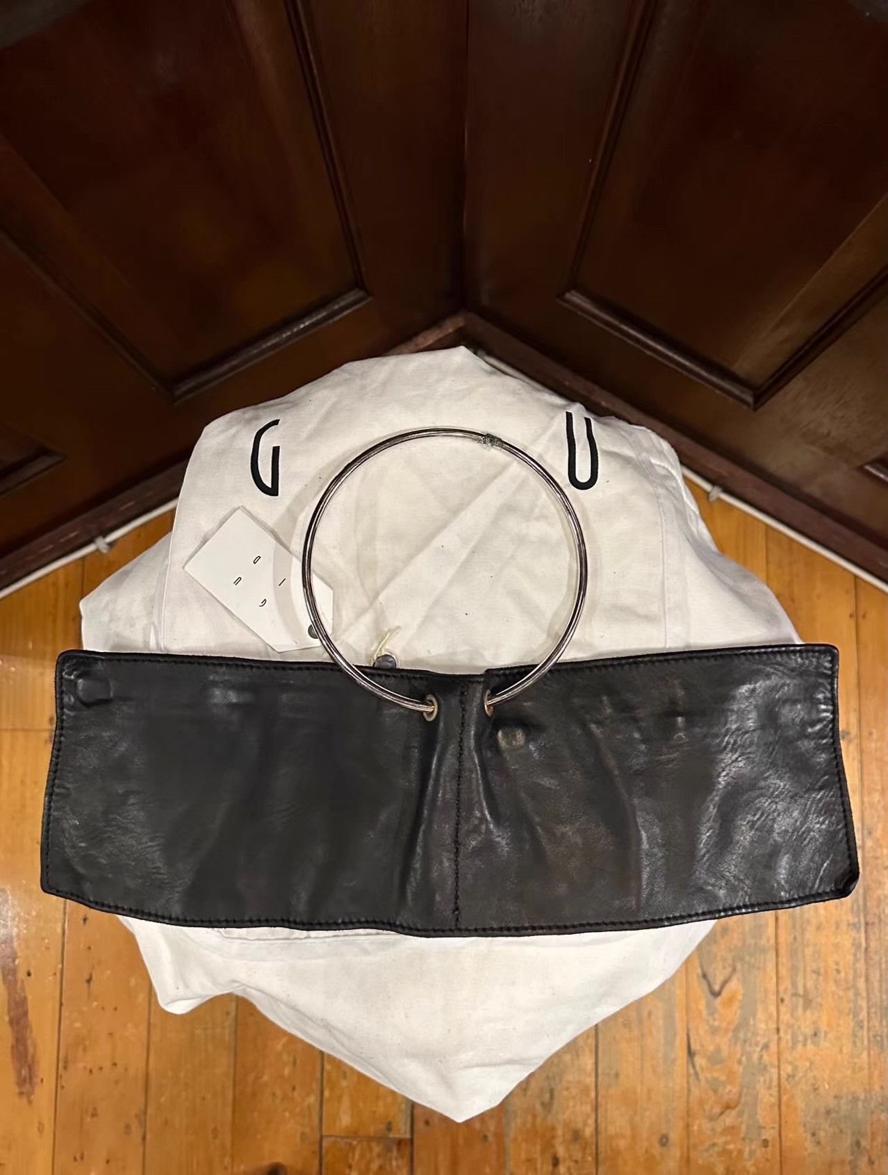 Guidi GUIDI Black G10 Ring‑Detail Foldable Handbag Ｑ25 Size ONE SIZE - 1 Thumbnail