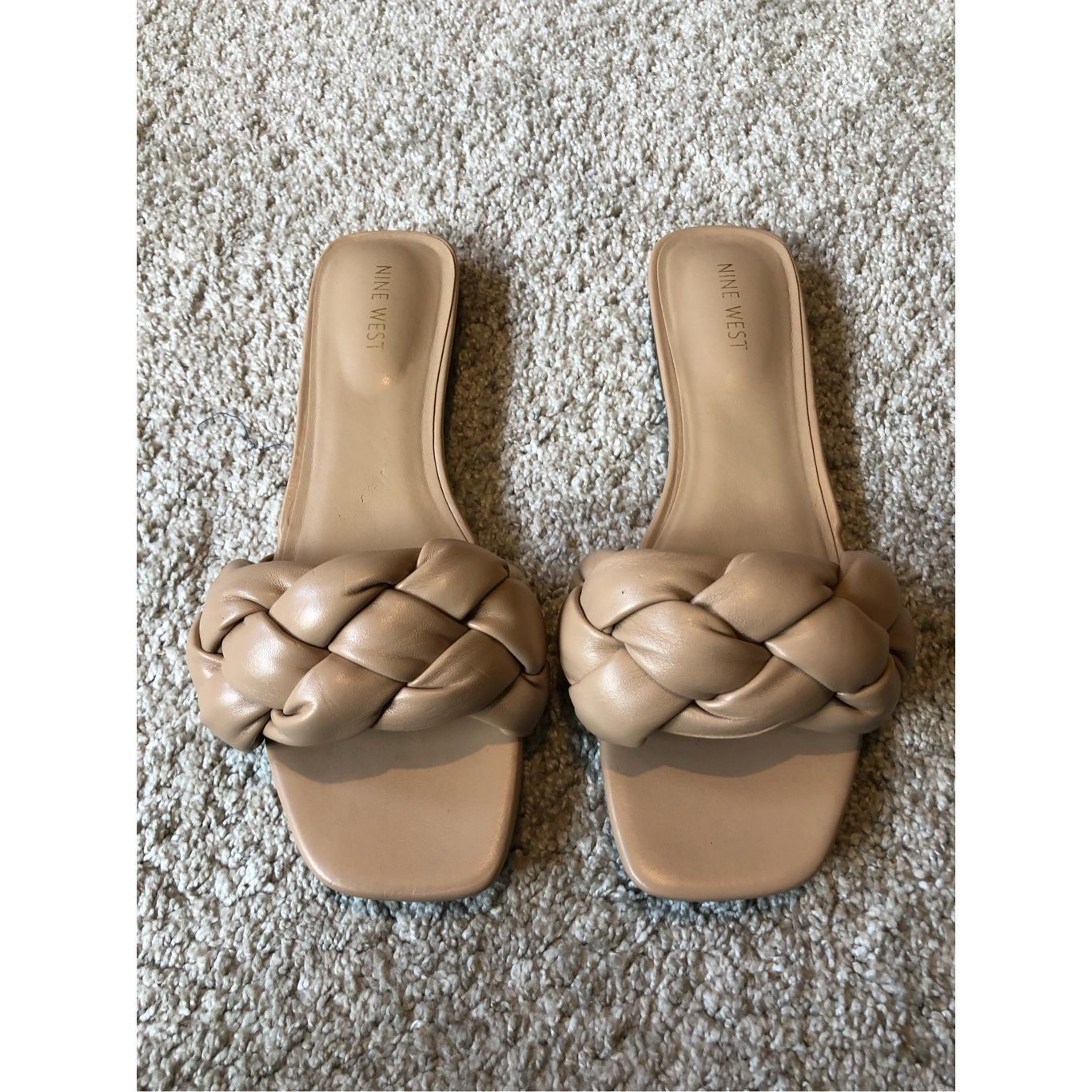 Nine West Nine West Women’s Pink Braided Flat Sandals Size 9M Size US 9 / IT 39 - 1 Thumbnail