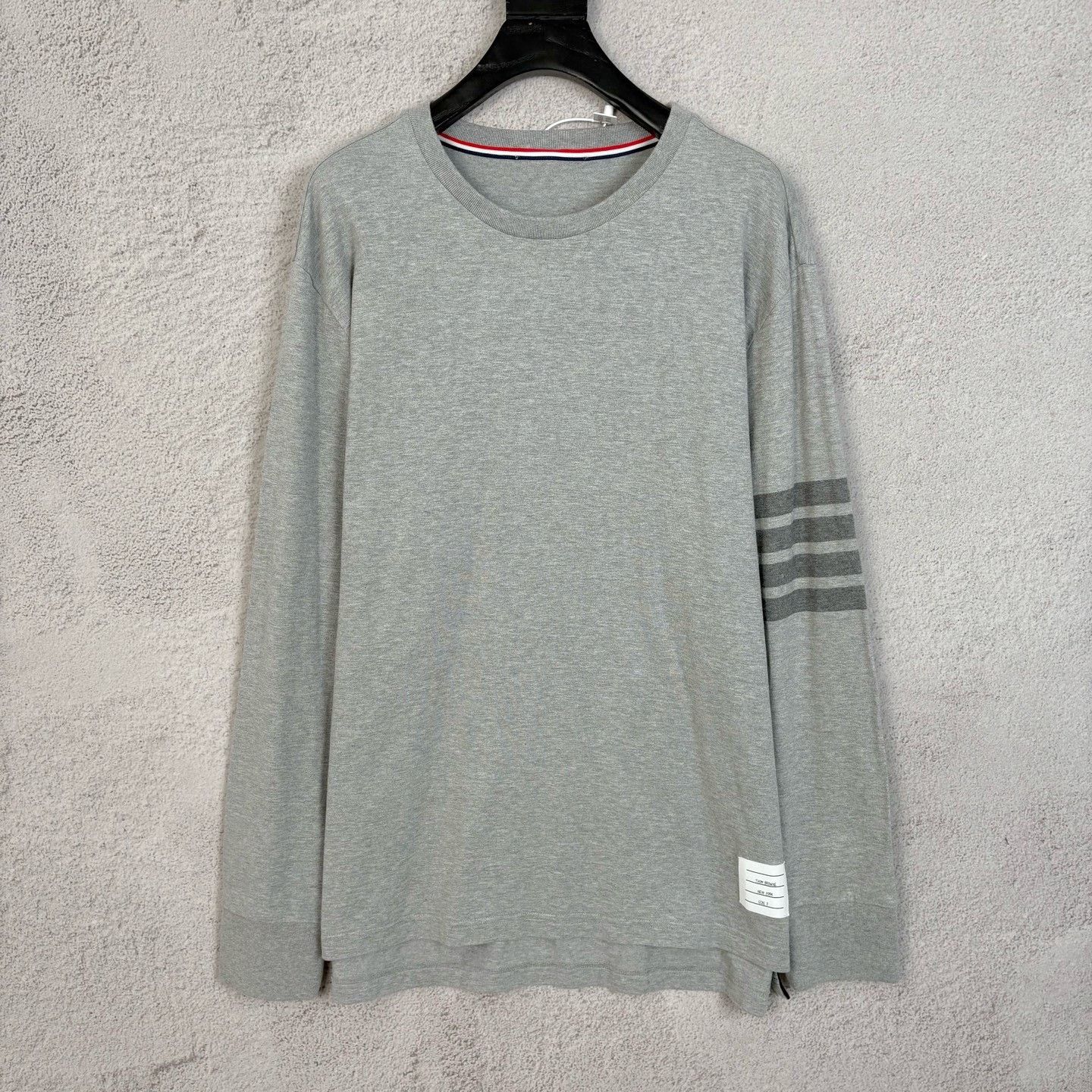 Thom Browne Thom Browne TB Side Stripe Crewneck Long Sleeve T-Shirt Size US L / EU 52-54 / 3 - 1 Thumbnail