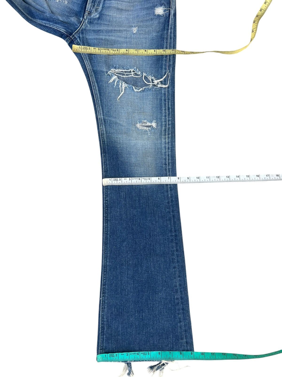 Lee Distressed Mud Denim Lee Riders Limited Edition Flare Jeans Size US 31 - 5 Thumbnail