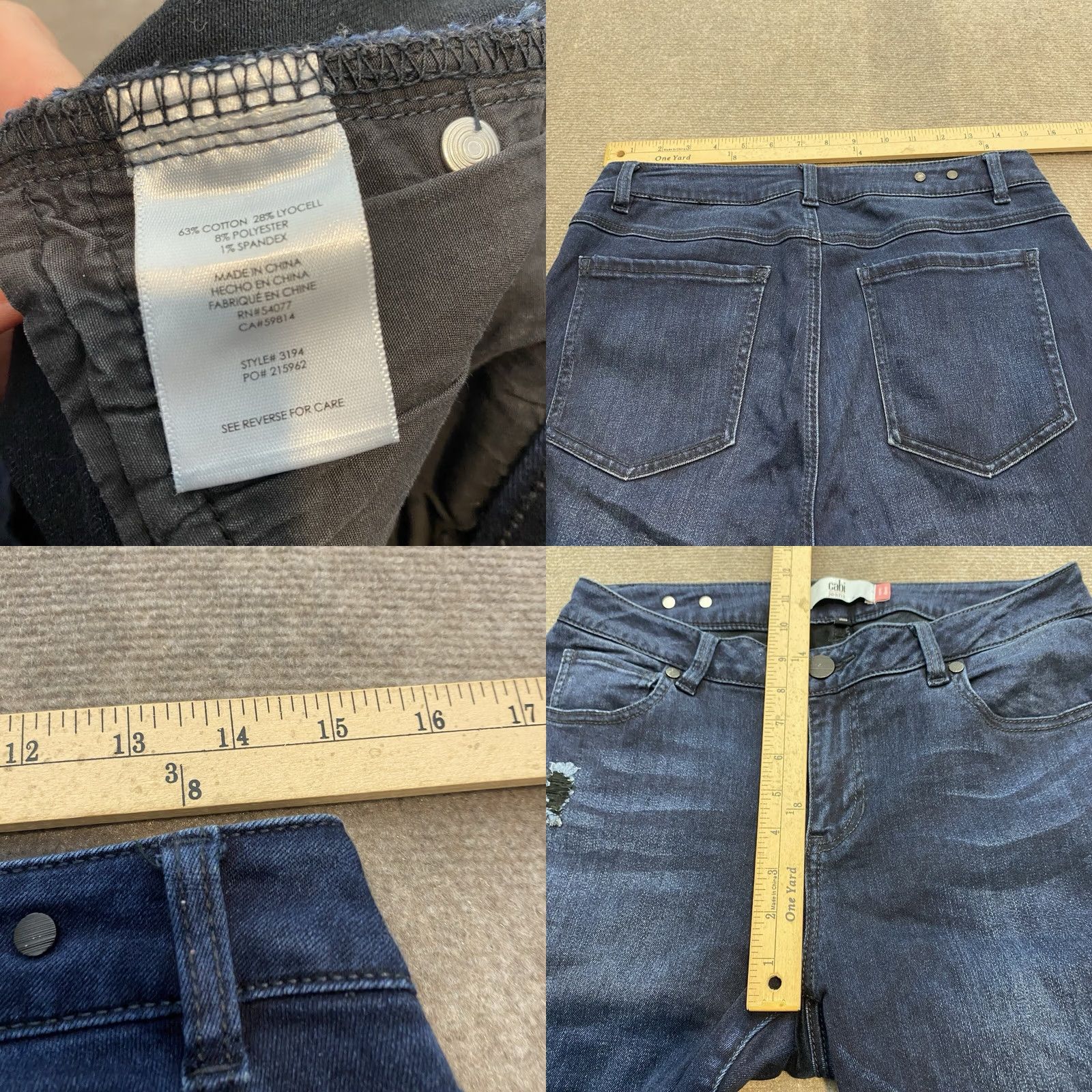 Vintage Cabi Jeans Women's Blue Skinny Distressed Stretch Size 8 Size 30" / US 8 / IT 44 - 8 Thumbnail