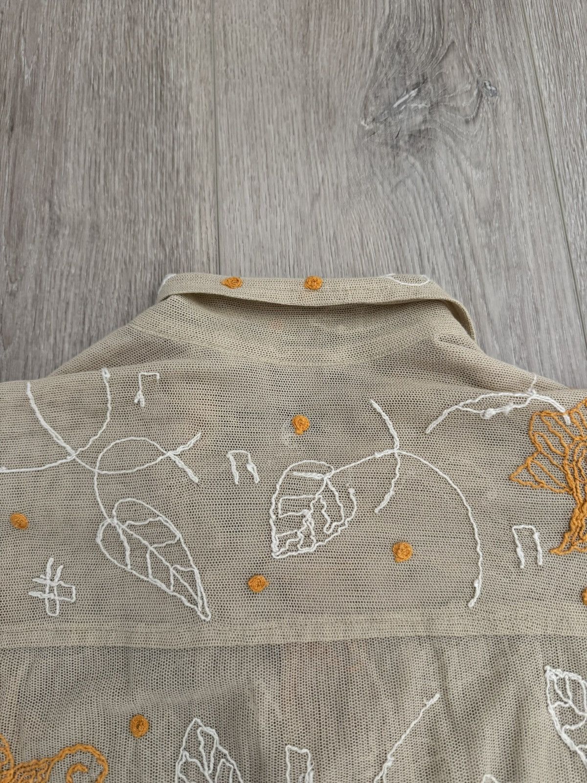 Bode Bode Lilium Short Sleeve Camp Collar Shirt Embroidered Size US S / EU 44-46 / 1 - 3 Thumbnail