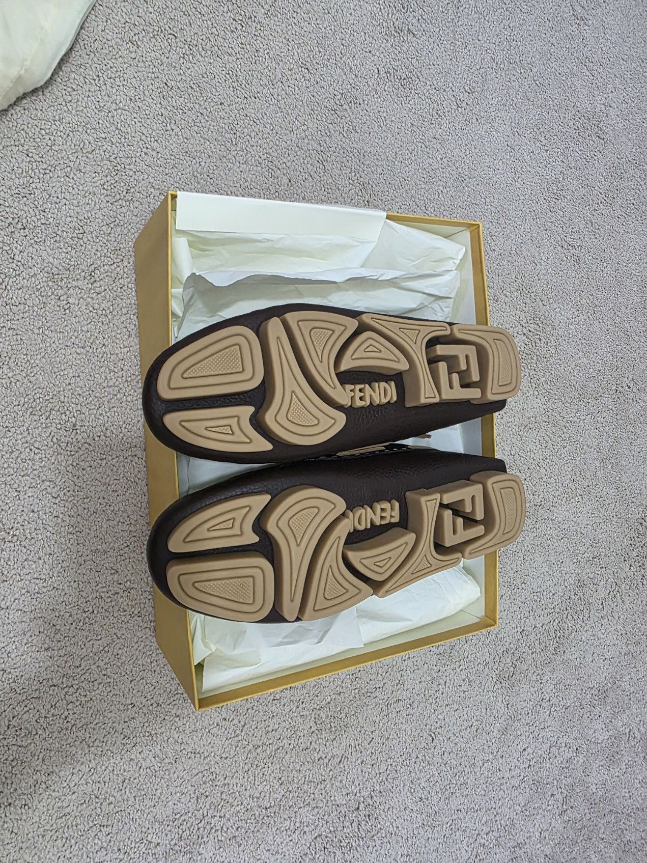 Fendi Fendi Deck Brown Leather Logo Boat Shoes Loafers Size US 9 / EU 42 - 8 Thumbnail