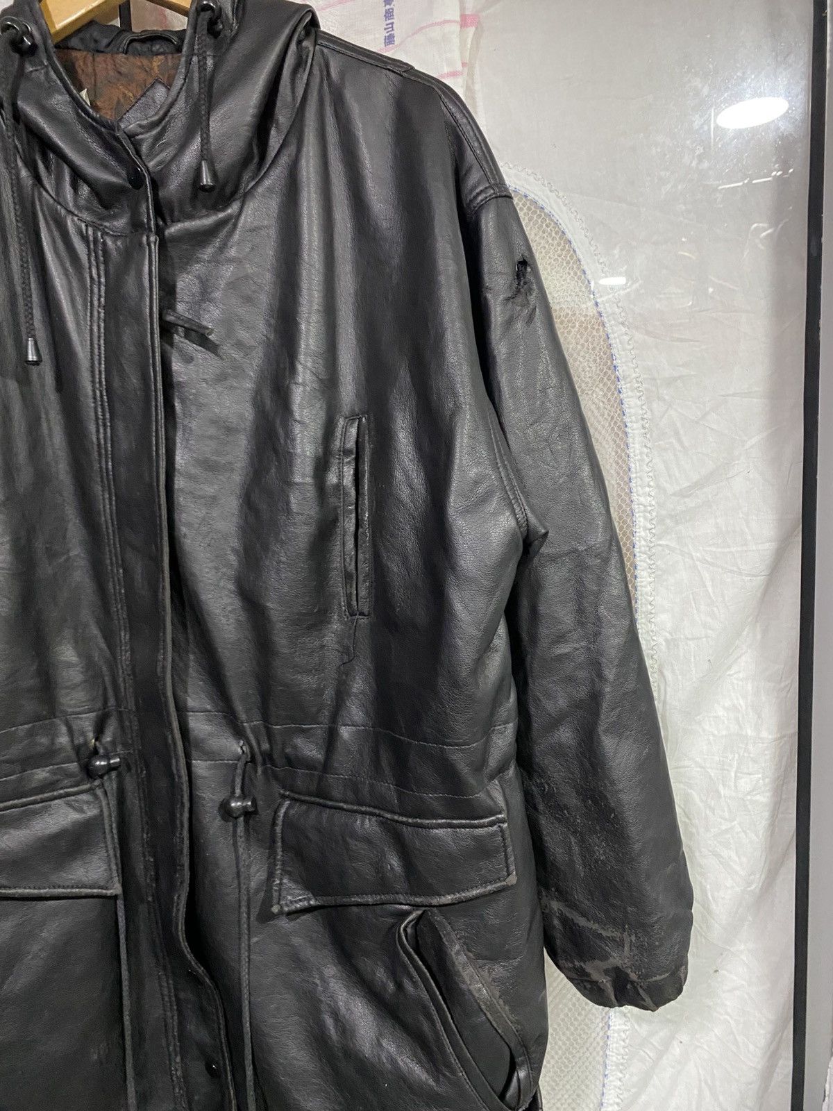 Japanese Brand Parka Leather Jacket AJ sport Size US L / EU 52-54 / 3 - 9 Thumbnail