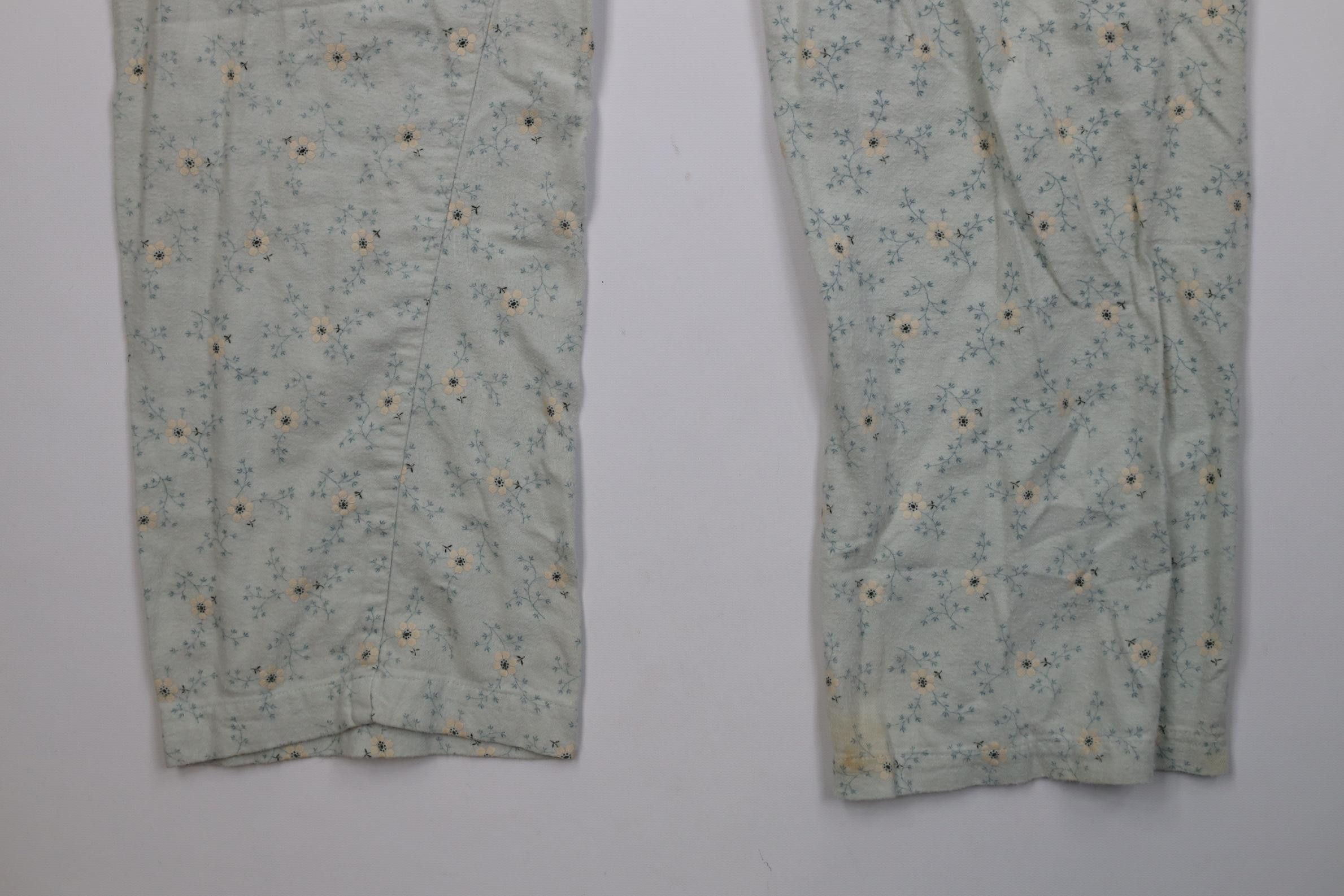 J.Crew Vintage 90s Y2K J Crew Flower Flannel Wide Leg Pajamas Pants Size 27" / US 4 / IT 40 - 11 Thumbnail
