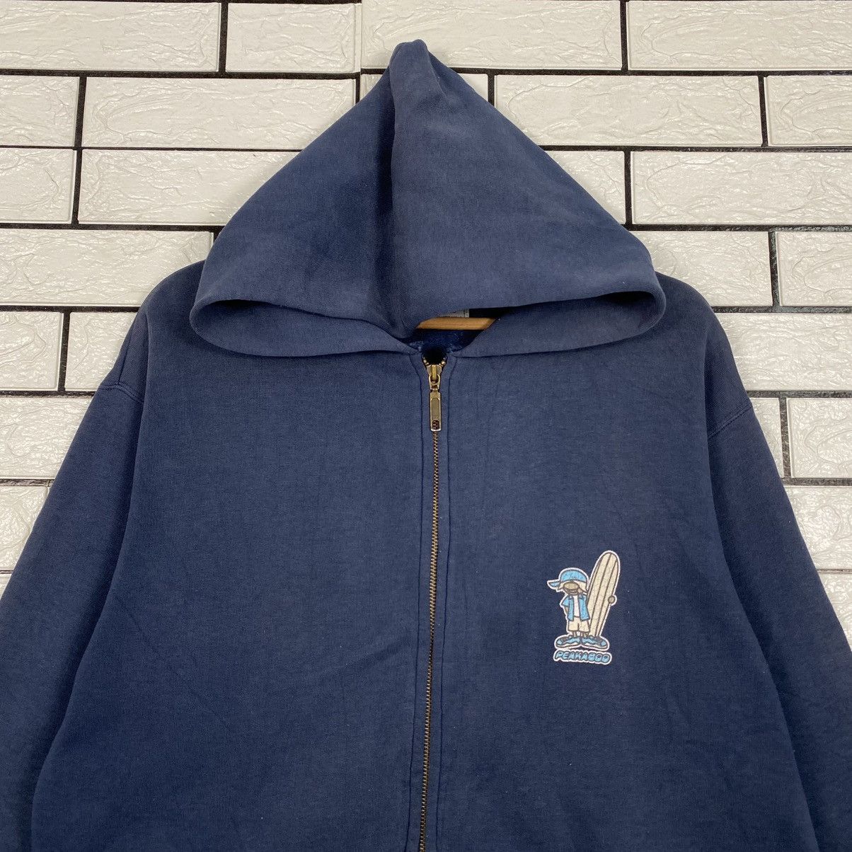 Japanese Brand 📌Vintage Zipper Sweater Peakaboo Surf Skatebord Big Logo Size US M / EU 48-50 / 2 - 5 Thumbnail