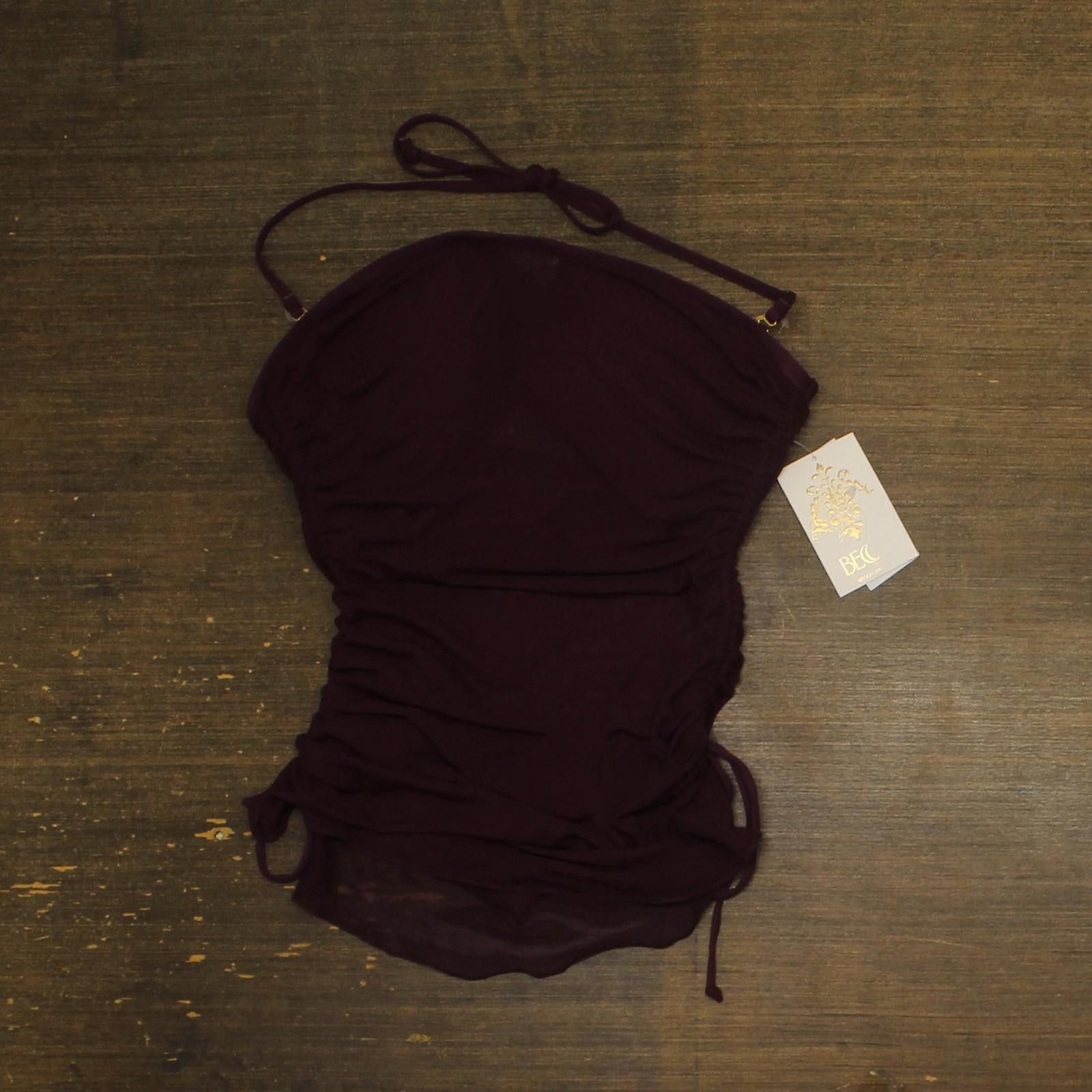 Other Becca Muse Bandeau Tankini Top 733557 Aubergine Purple L Size ONE SIZE - 1 Thumbnail
