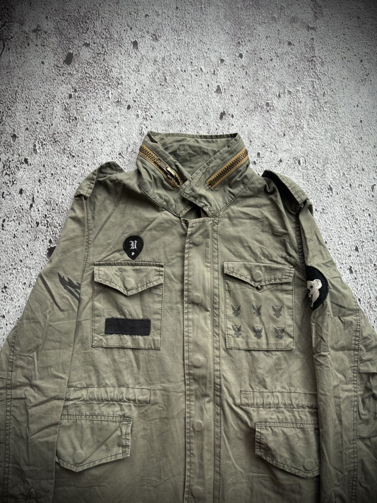 Hysteric Glamour 2000's TS O69 US Guitar Military army jacket Size US M / EU 48-50 / 2 - 3 Thumbnail