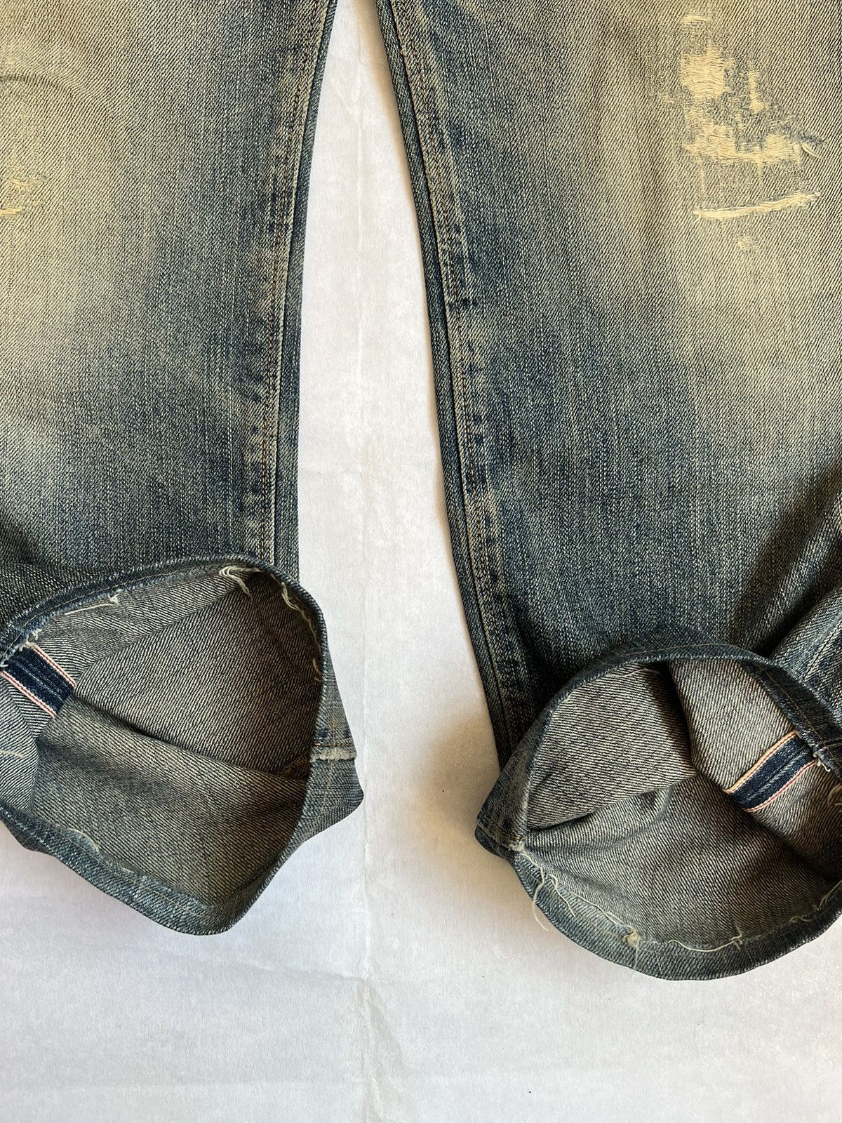 Edwin × Vintage Dirty Edwin 505zx Selvedge Distressed Denim Size US 32 / EU 48 - 6 Thumbnail