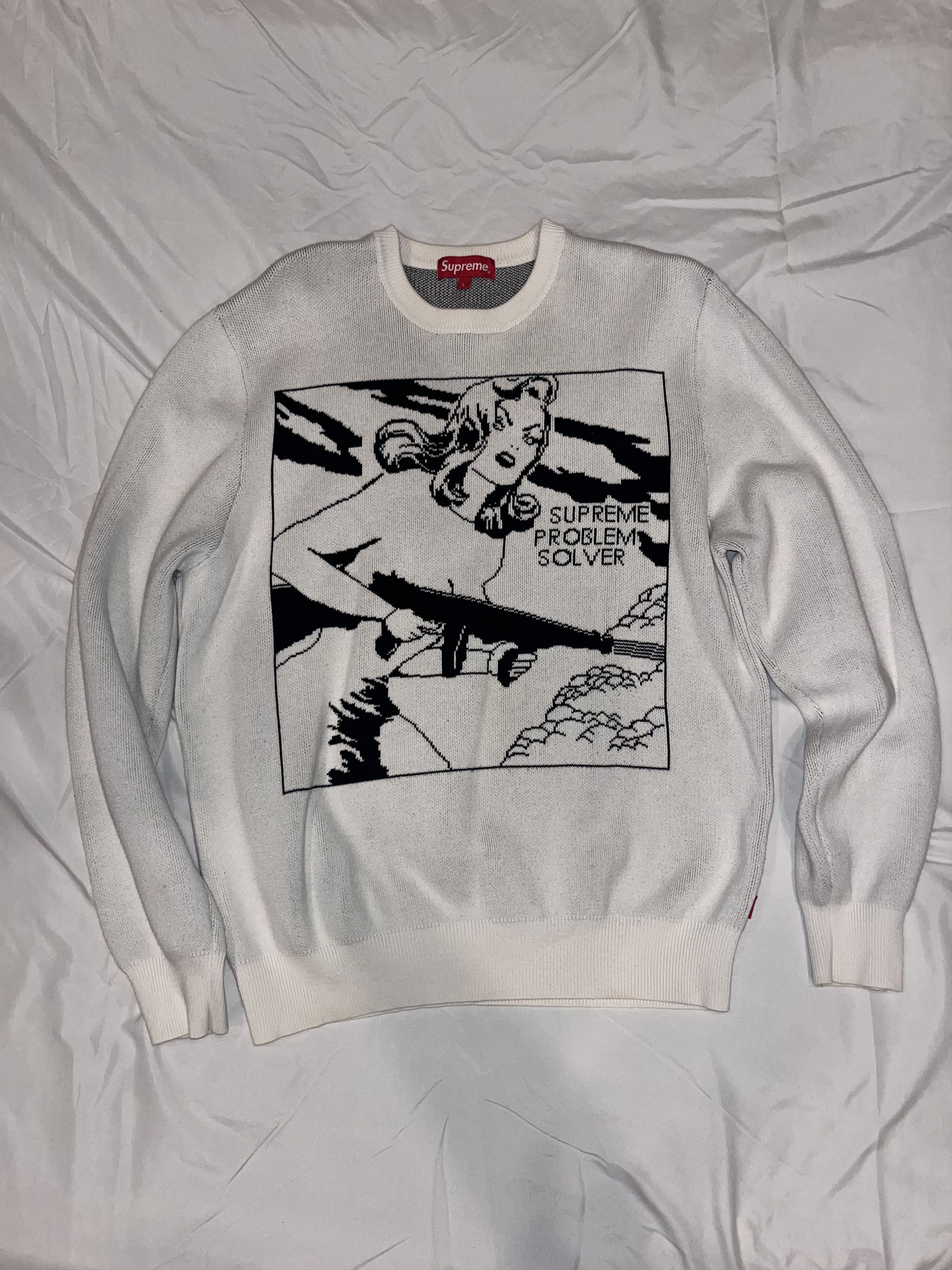 Supreme Supreme “PROBLEM SOLVER” knit sweater | Grailed