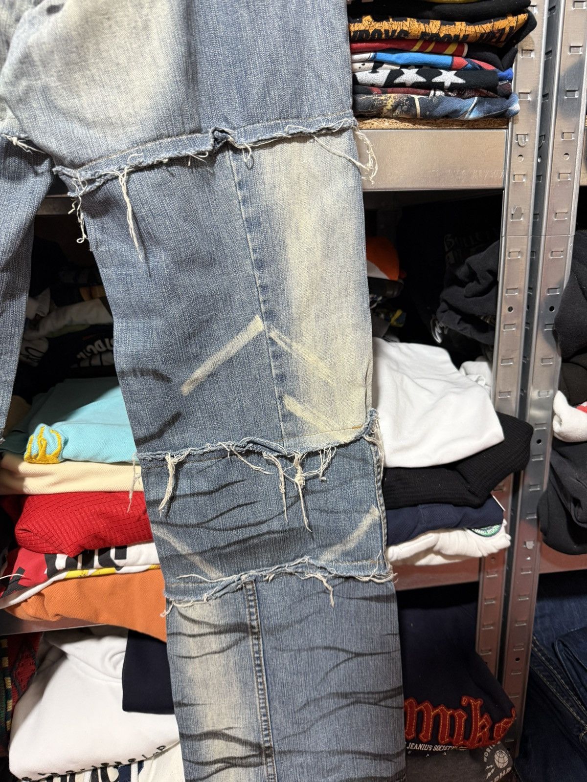 Japanese Brand CYBER PUNK Y2K VSCT JEANS DENIM NAVY AVANT GARD JEANS HYPE Size US 36 / EU 52 - 12 Thumbnail