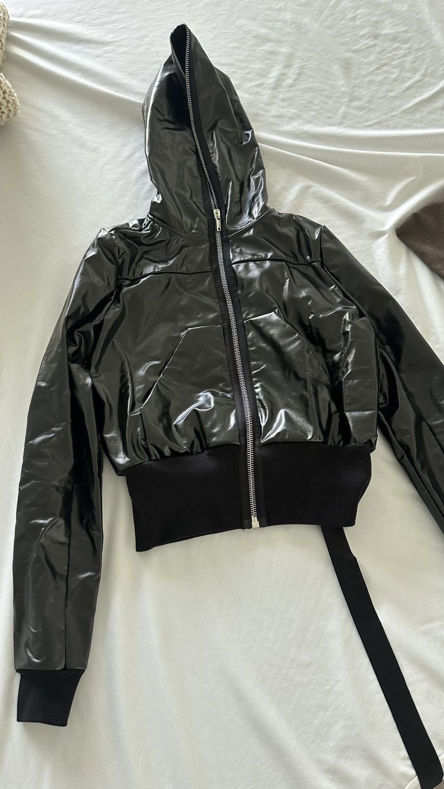 Rick Owens Drkshdw Rick owens DRKSHDW black coated hoodie Size S / US 4 / IT 40 - 2 Thumbnail