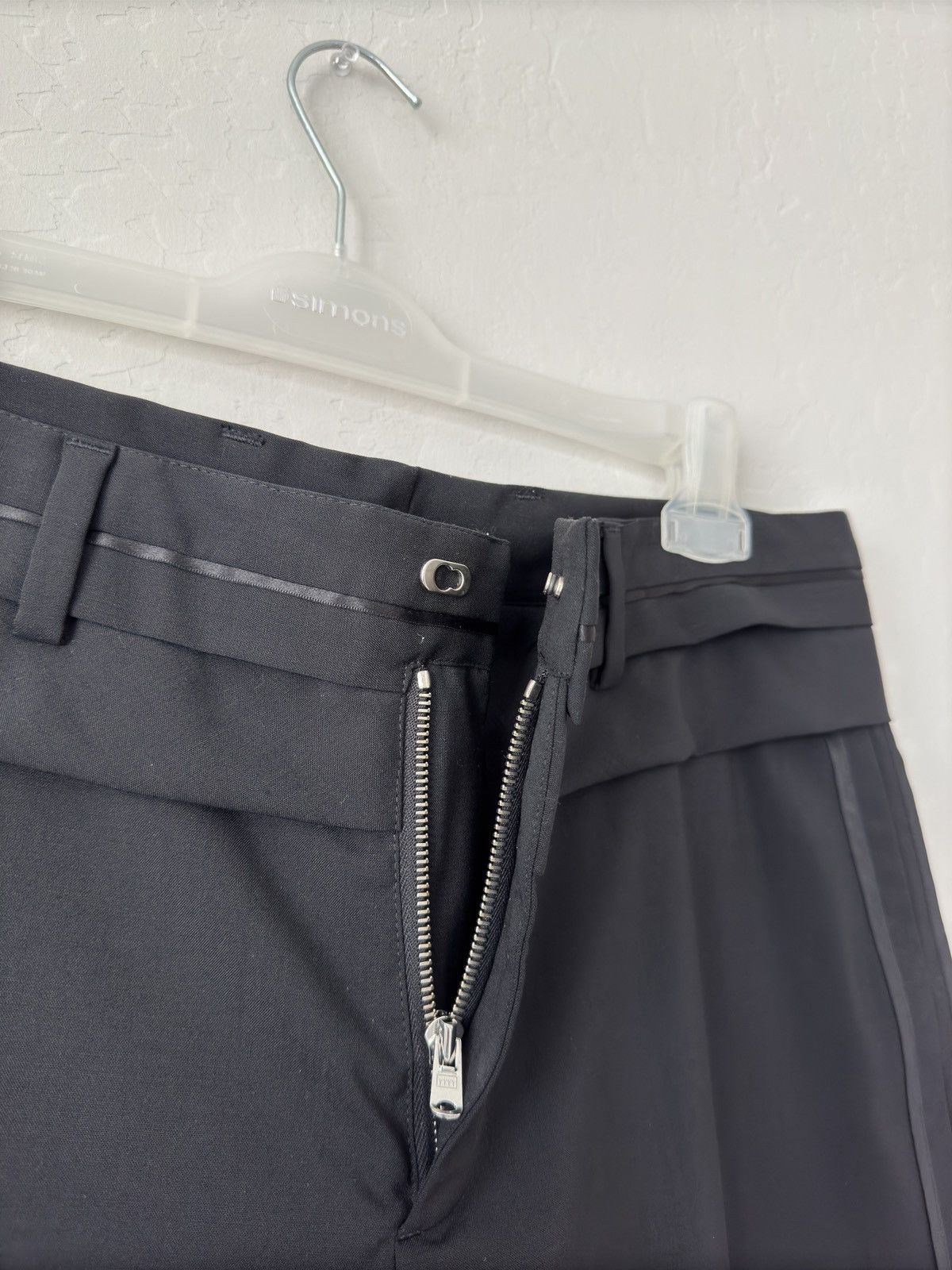 OAMC $1000 Runway Black Wool Reverse 2 Button Suit Pant Size US 33 - 4 Thumbnail