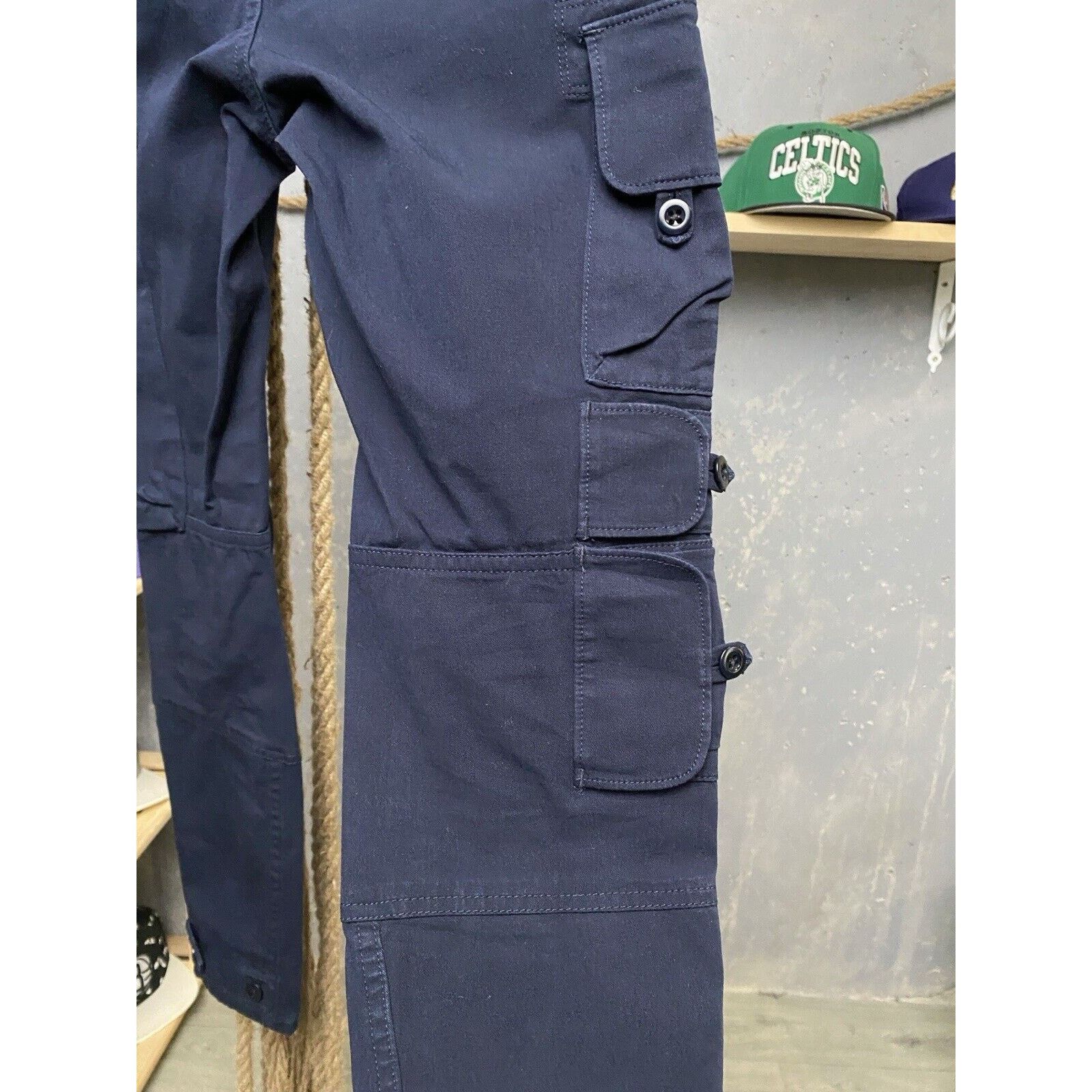 Ralph Lauren Vintage Ralph Lauren Cargo Pants Women Blue Pockets Size 4 Size 27" / US 4 / IT 40 - 19 Thumbnail