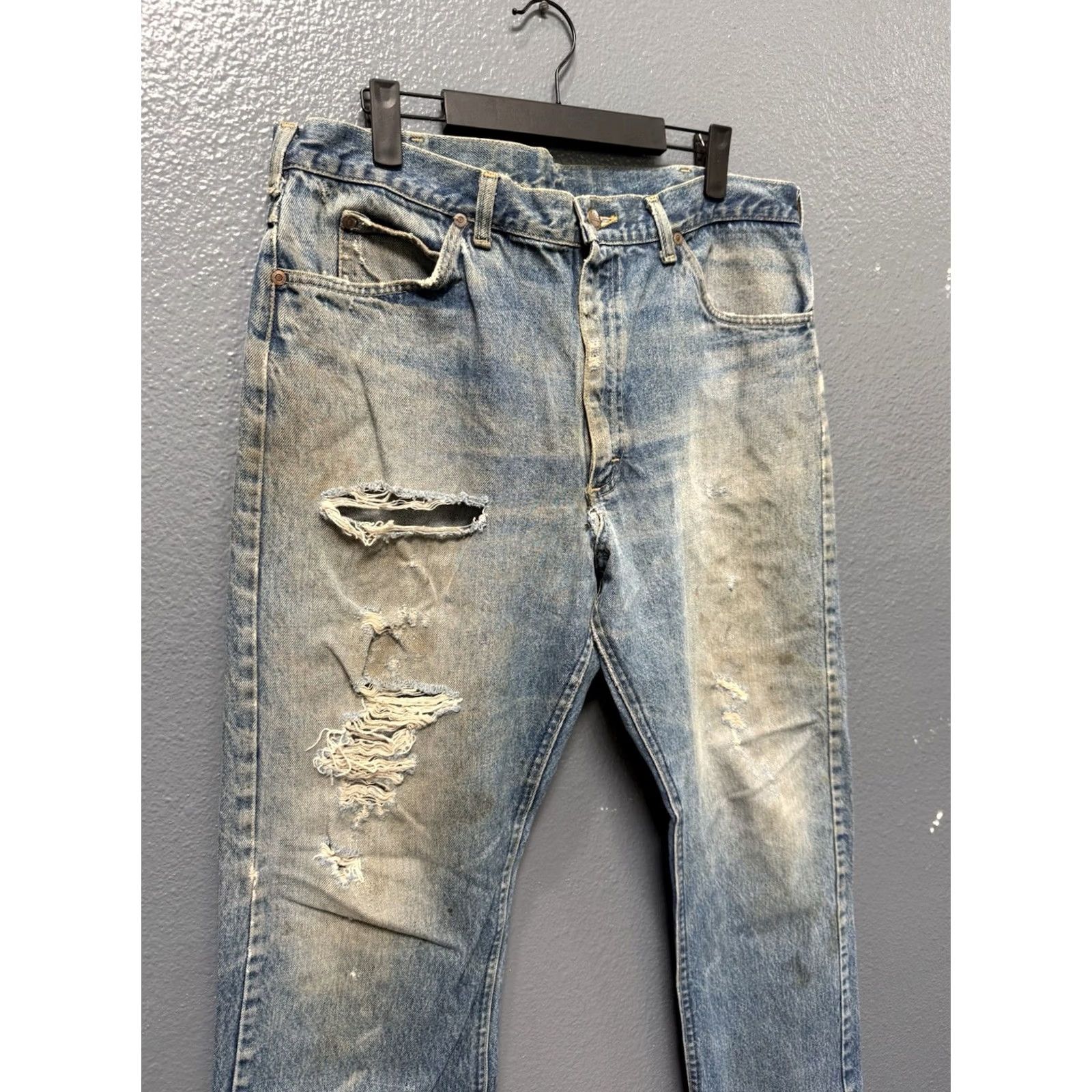 Lee VINTAGE Lee Riders Blue Denim Jeans Shirt? Size US 40 / EU 56 - 4 Thumbnail