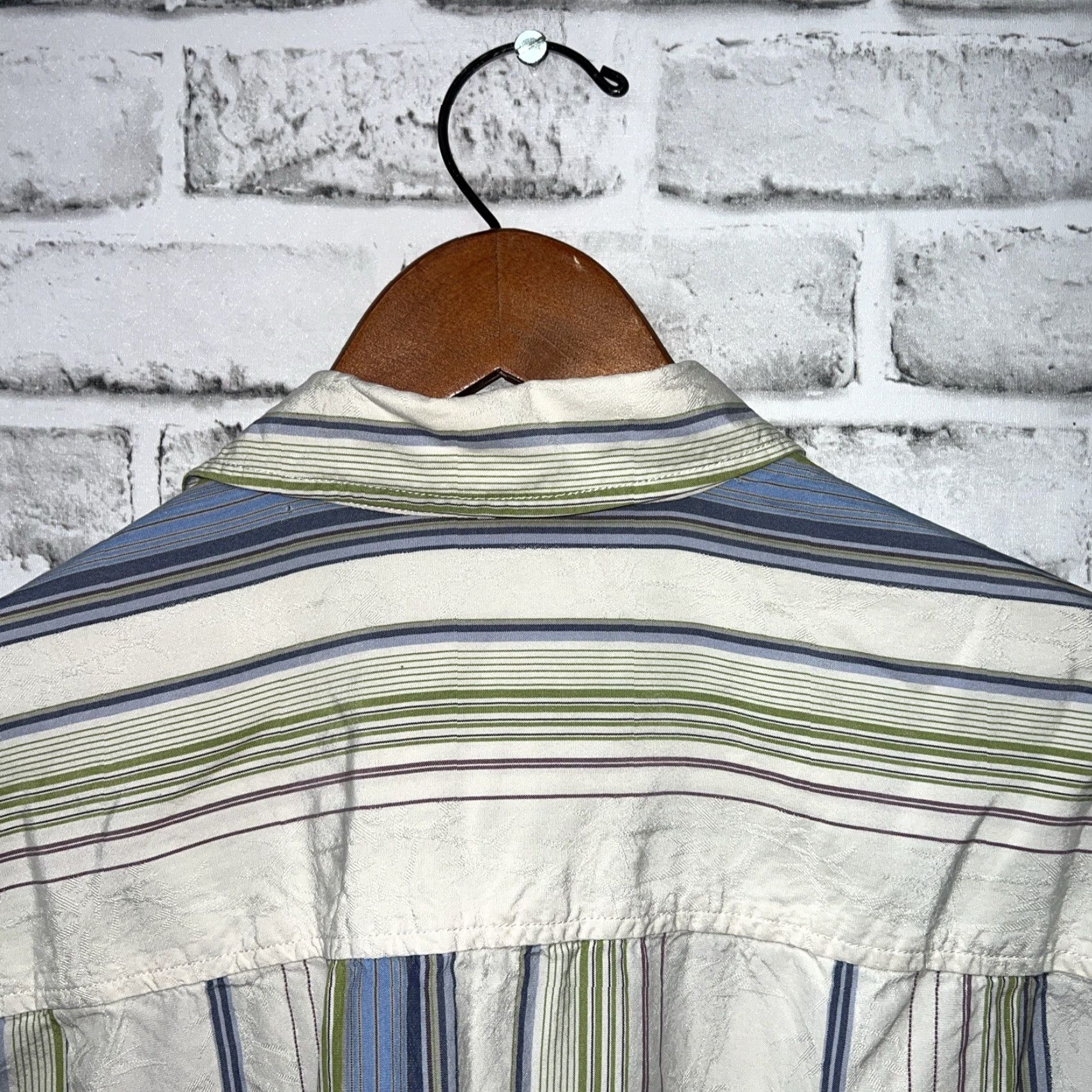 Tommy Bahama Tommy Bahama Shirt Mens L Silk Blend Striped Button-Up Multicolor Longsleeve Short Sleeve Size US L / EU 52-54 / 3 - 5 Thumbnail