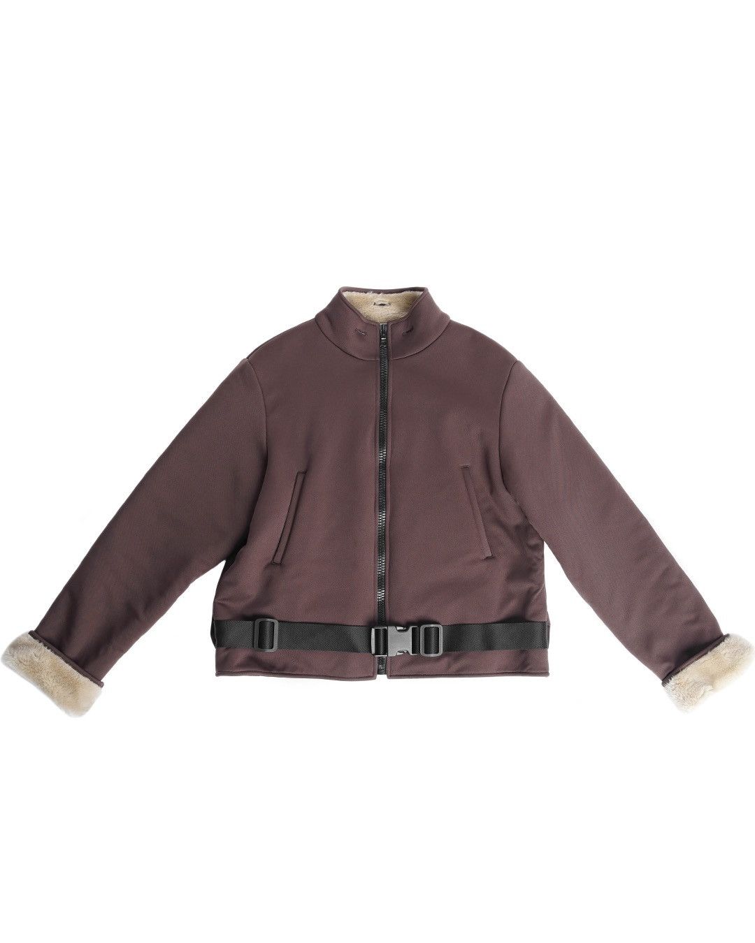 Miu Miu Miu Miu F/W1999 Fleece Lining Belt Buckle Jacket Size M / US 6-8 / IT 42-44 - 1 Thumbnail