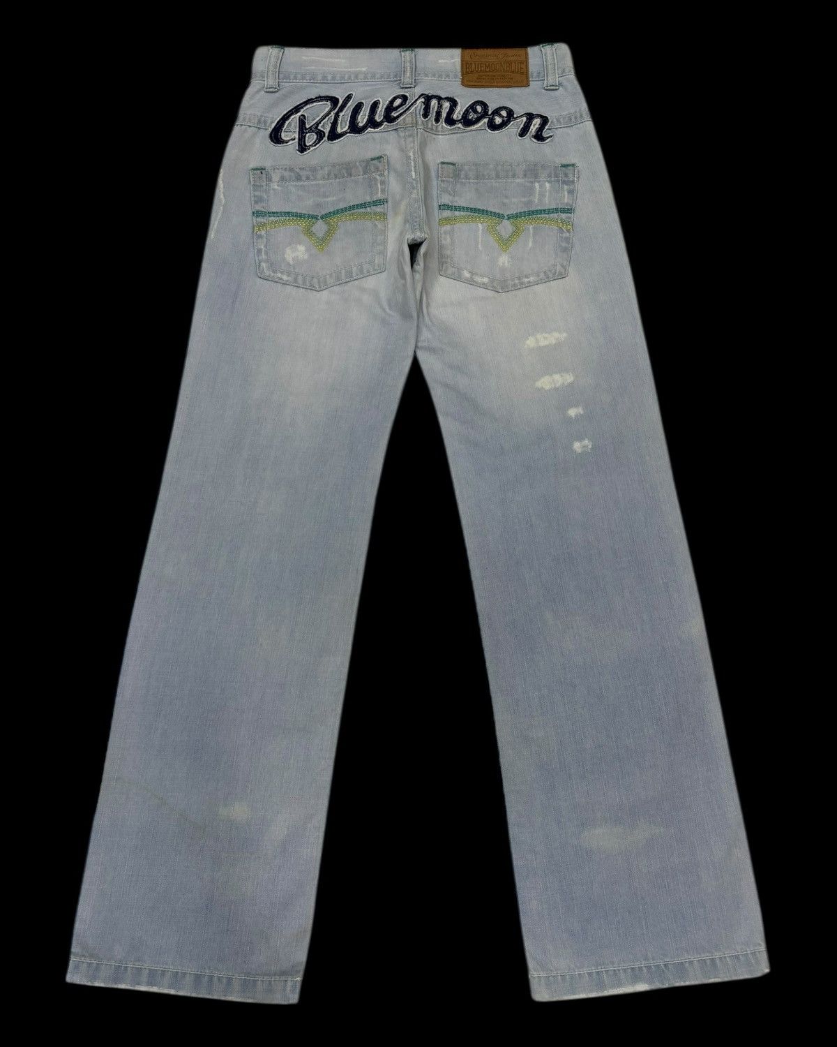 Hysteric Glamour × Japanese Brand RARE‼️BLUEMOONBLUE BLUE WASHED DISTRESSED DENIM JEANS Size 28" / US 6 / IT 42 - 1 Thumbnail