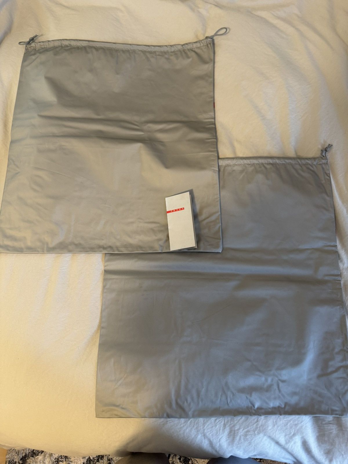 Prada Pair of Silver Nylon Prada Shoe Bags Size ONE SIZE - 2 Thumbnail