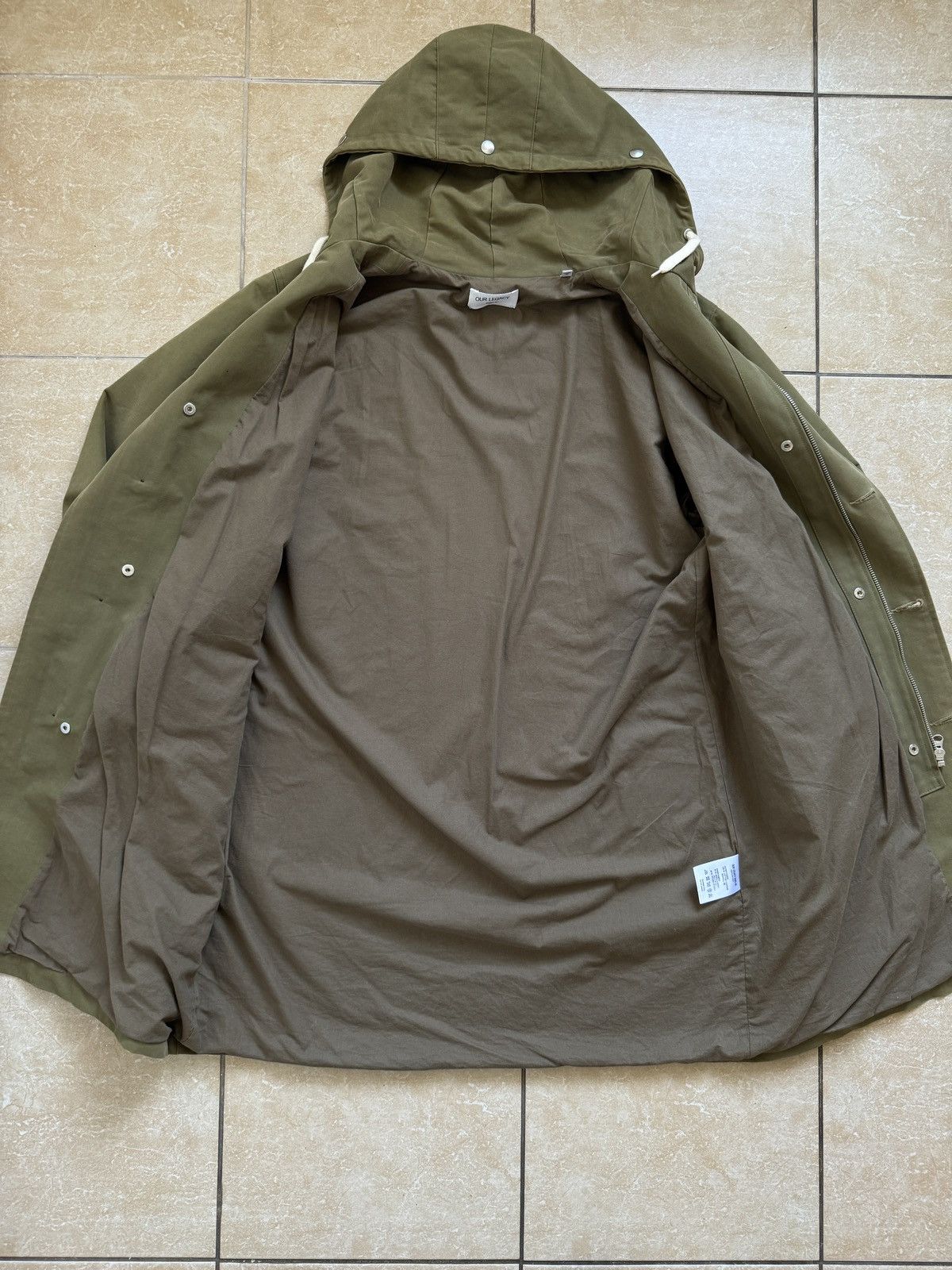 Our Legacy Olive Vintage Oil Shield Waxed jacket