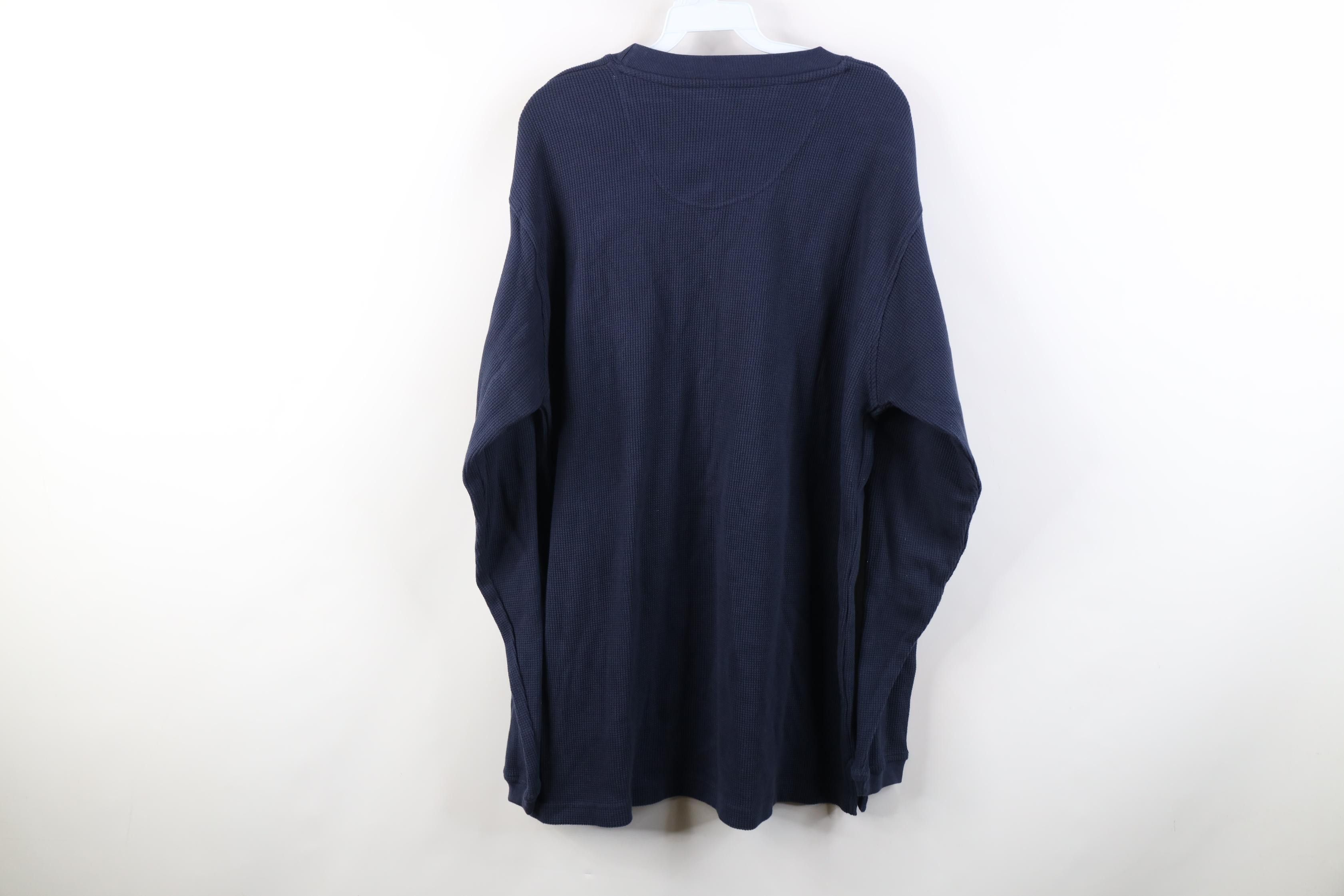 Vintage Deadstock Vintage 90s Y2K Waffle Knit Long Sleeve T-Shirt Size US M / EU 48-50 / 2 - 11 Thumbnail