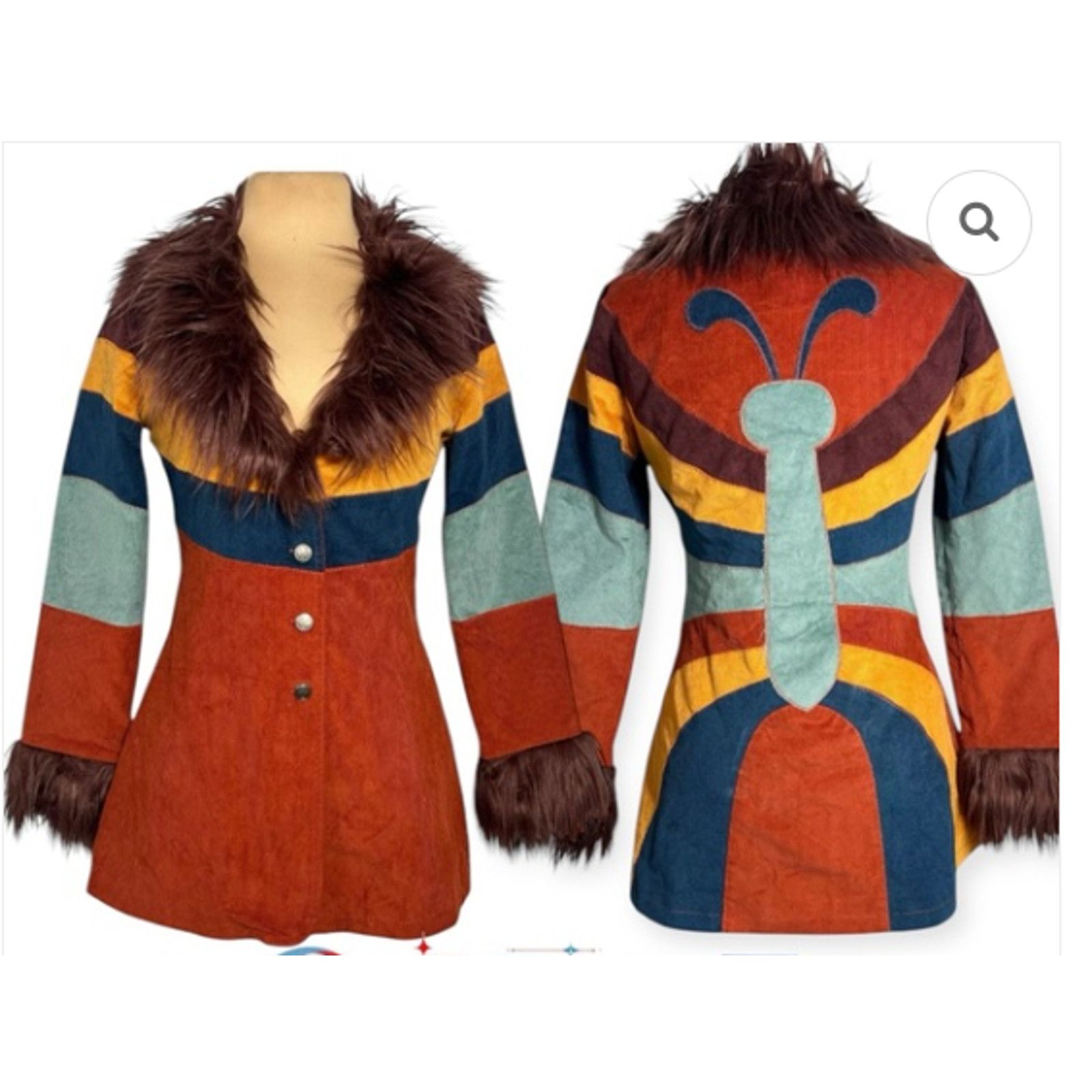 Dolls Kill DOLLS KILL CURRENT MOOD BREAK FREE CORDUROY BUTTERFLY COAT Size S / US 4 / IT 40 - 1 Thumbnail