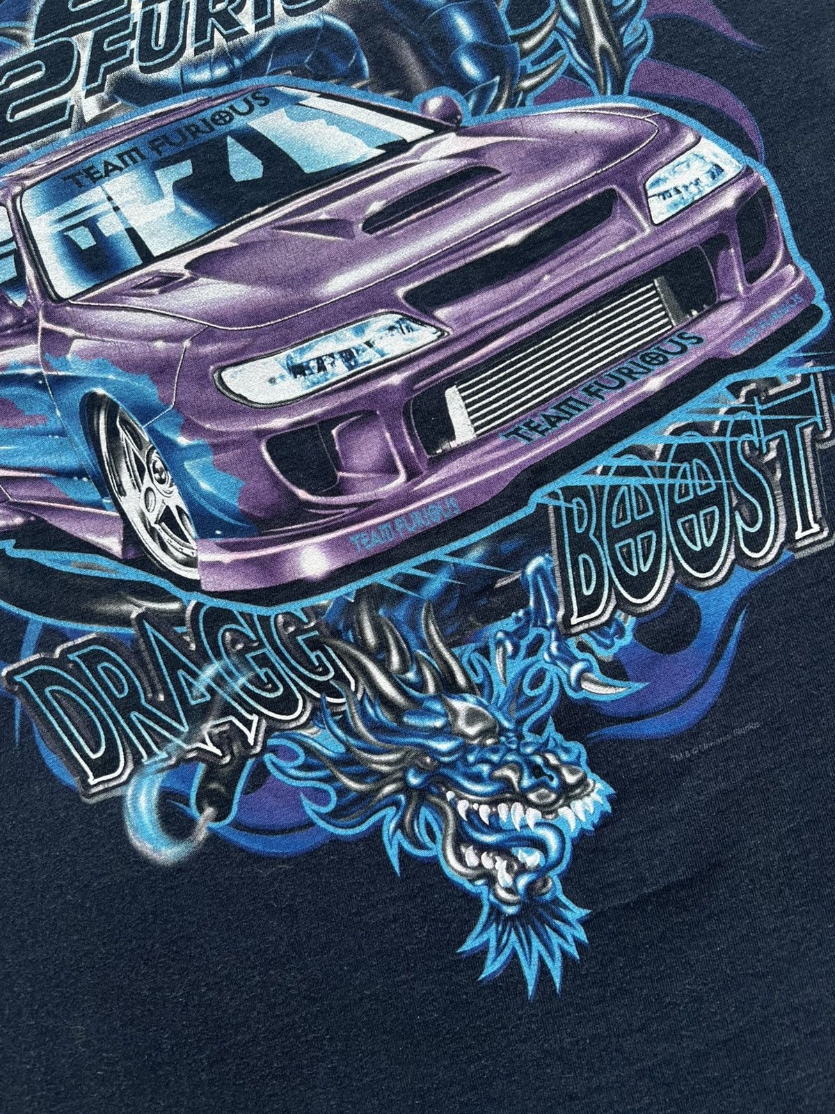 Vintage ‘00s 2 Fast 2 Furious Movie Promo Tee Shirt Car Dragg Boost Size US XL / EU 56 / 4 - 8 Thumbnail