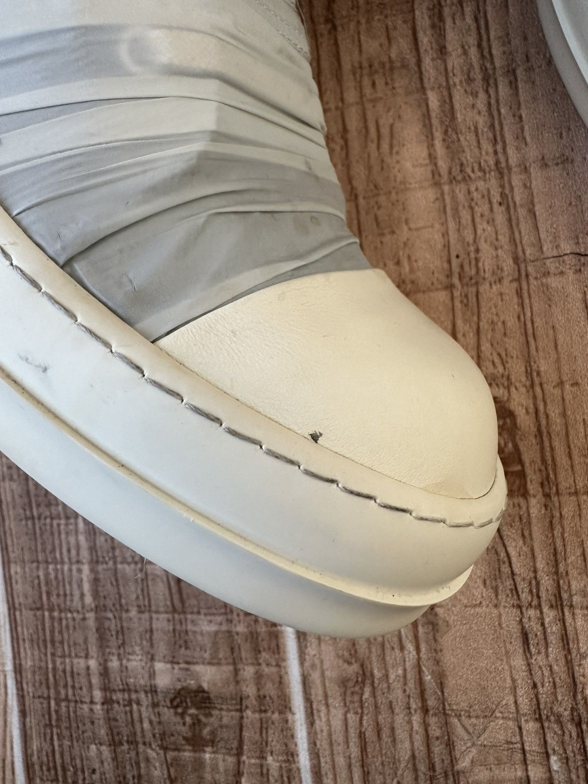 Rick Owens Drkshdw Rick Owens Hustler Wrapped Ramones Black Milk Lowtops Size US 8.5 / EU 41-42 - 11 Thumbnail