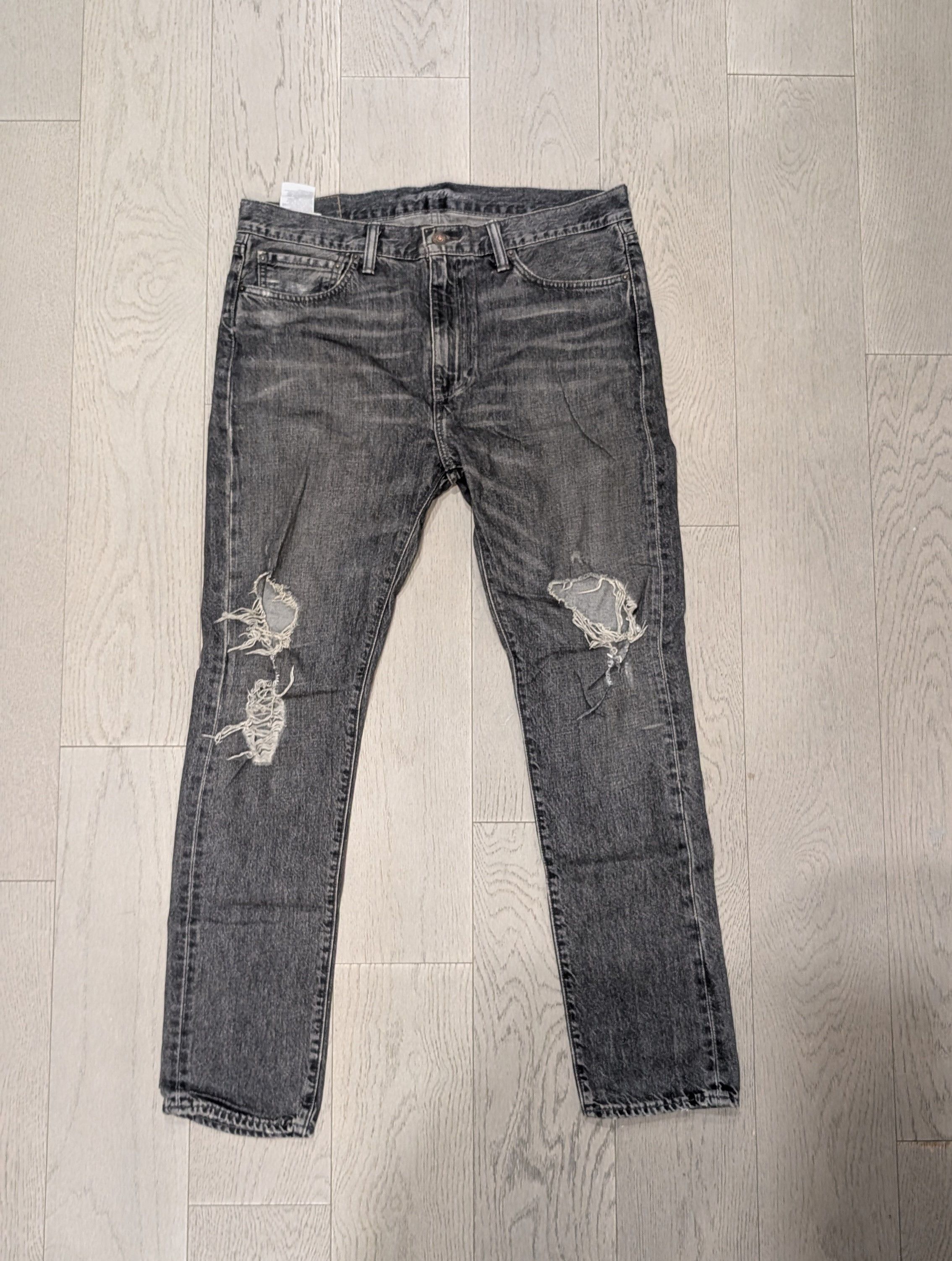 Levi's Levi's Black Washed 510 Ripped Jeans Size US 36 / EU 52 - 1 Thumbnail