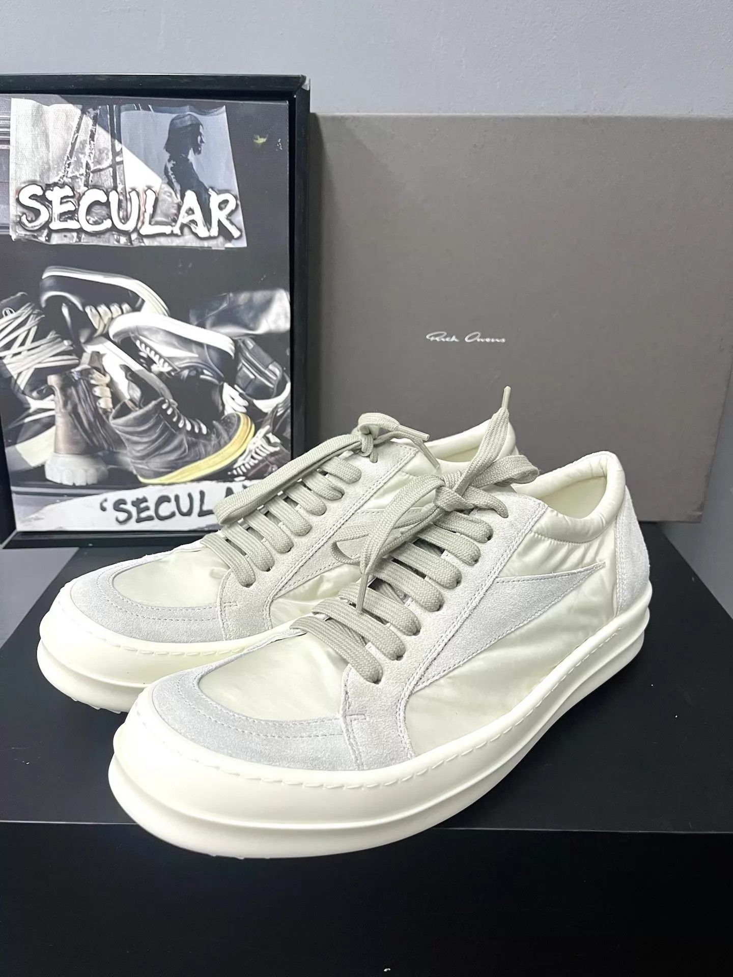 Rick Owens Rick Owens 26SS Mainline White Vans-Style Sneakers K34 Size US 5 / EU 37 - 4 Thumbnail