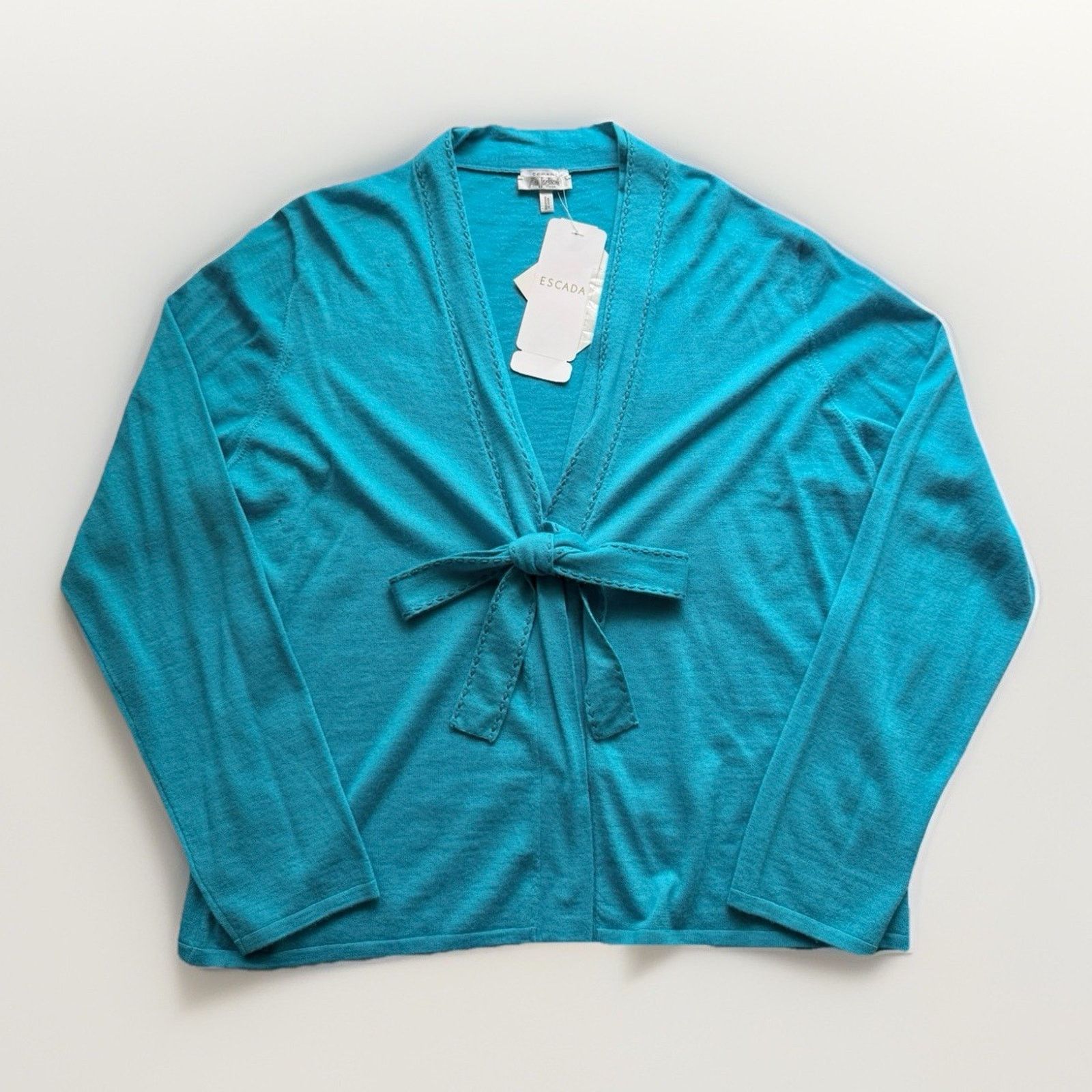 Escada Sport Escada Sport 100% Cashmere Sz XL Ombré Aqua Cardigan Set NWT Size XL / US 12-14 / IT 48-50 - 1 Thumbnail
